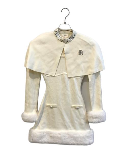 中古・古着通販】Darich (ダーリッチ) ビジューケープニットミニ