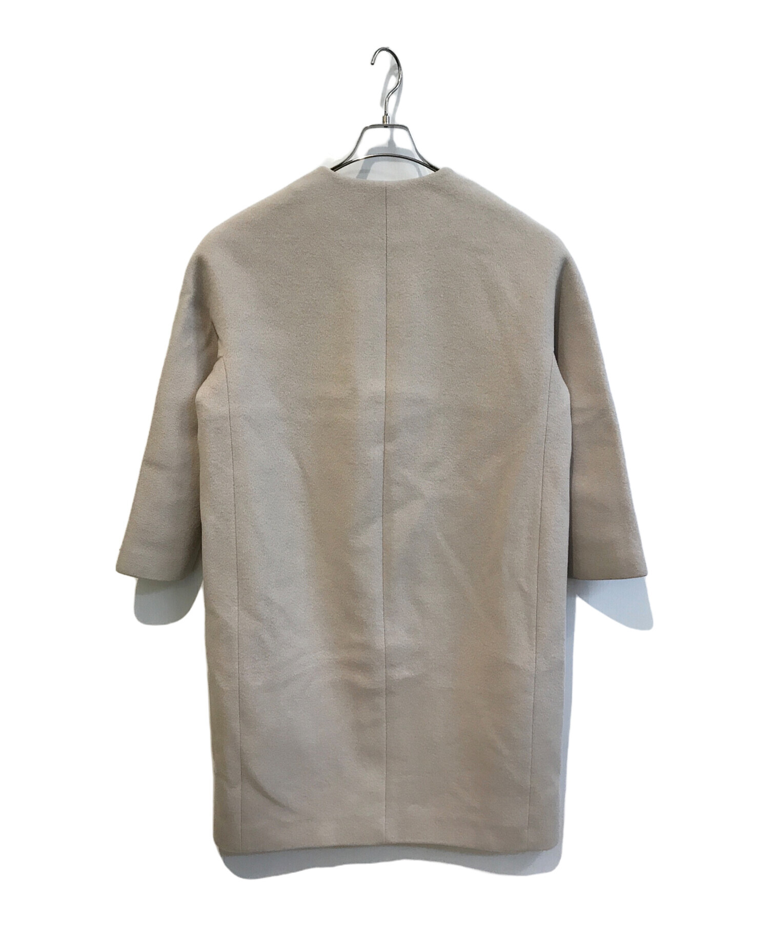 中古・古着通販】MUSE (ミューズ) ダブルクロス ノーカラーコート 