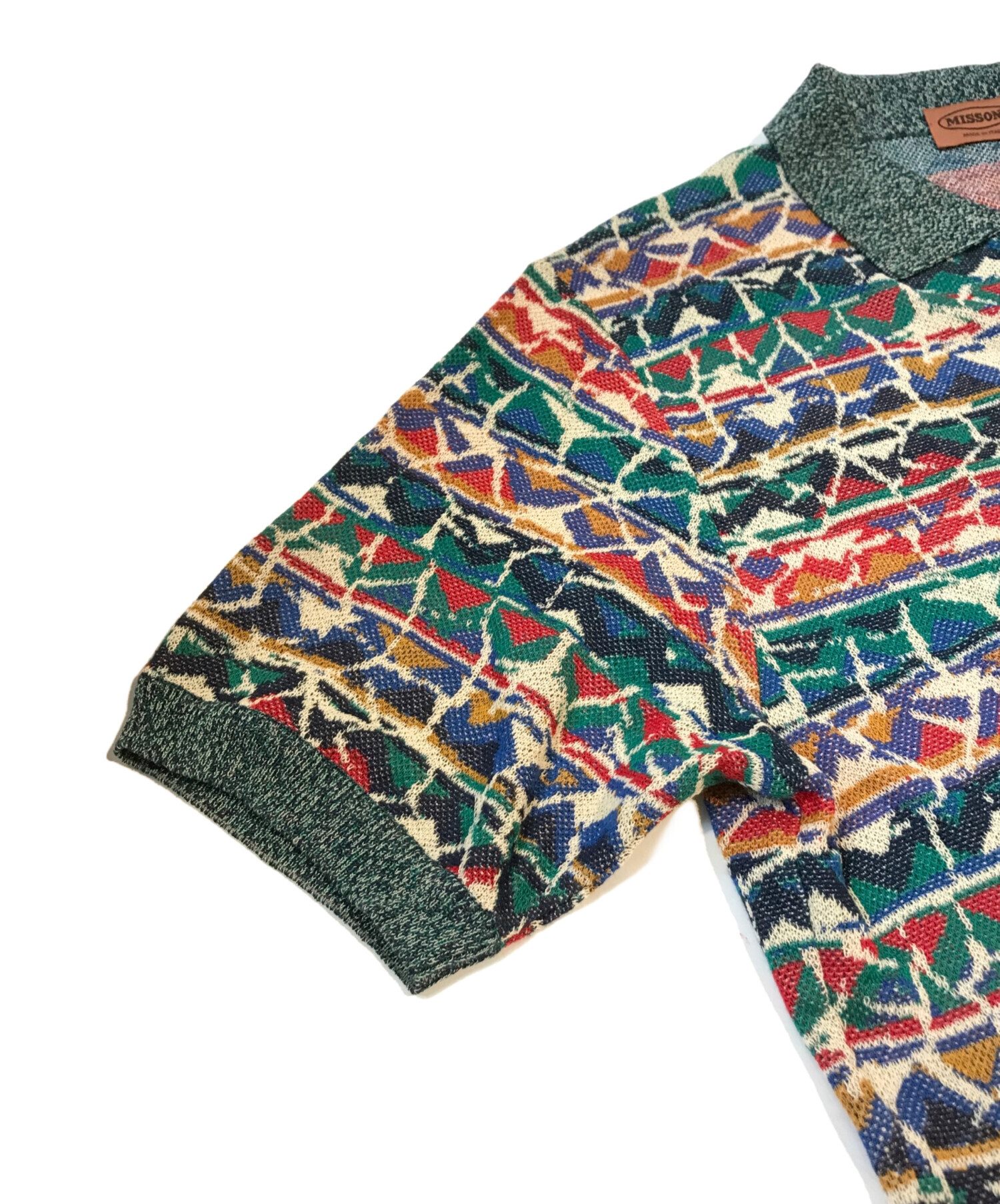 中古・古着通販】MISSONI (ミッソーニ) ニットポロシャツ グリーン