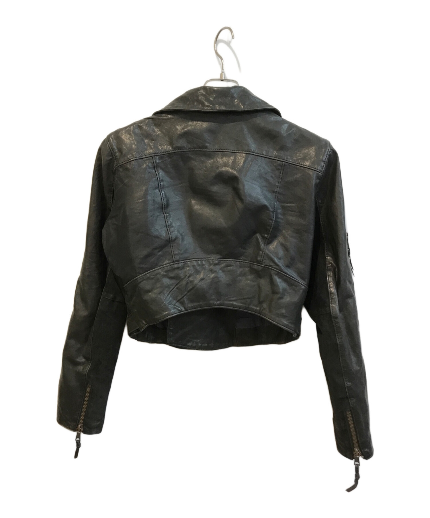 中古・古着通販】DIESEL (ディーゼル) レザージャケット ブラック 