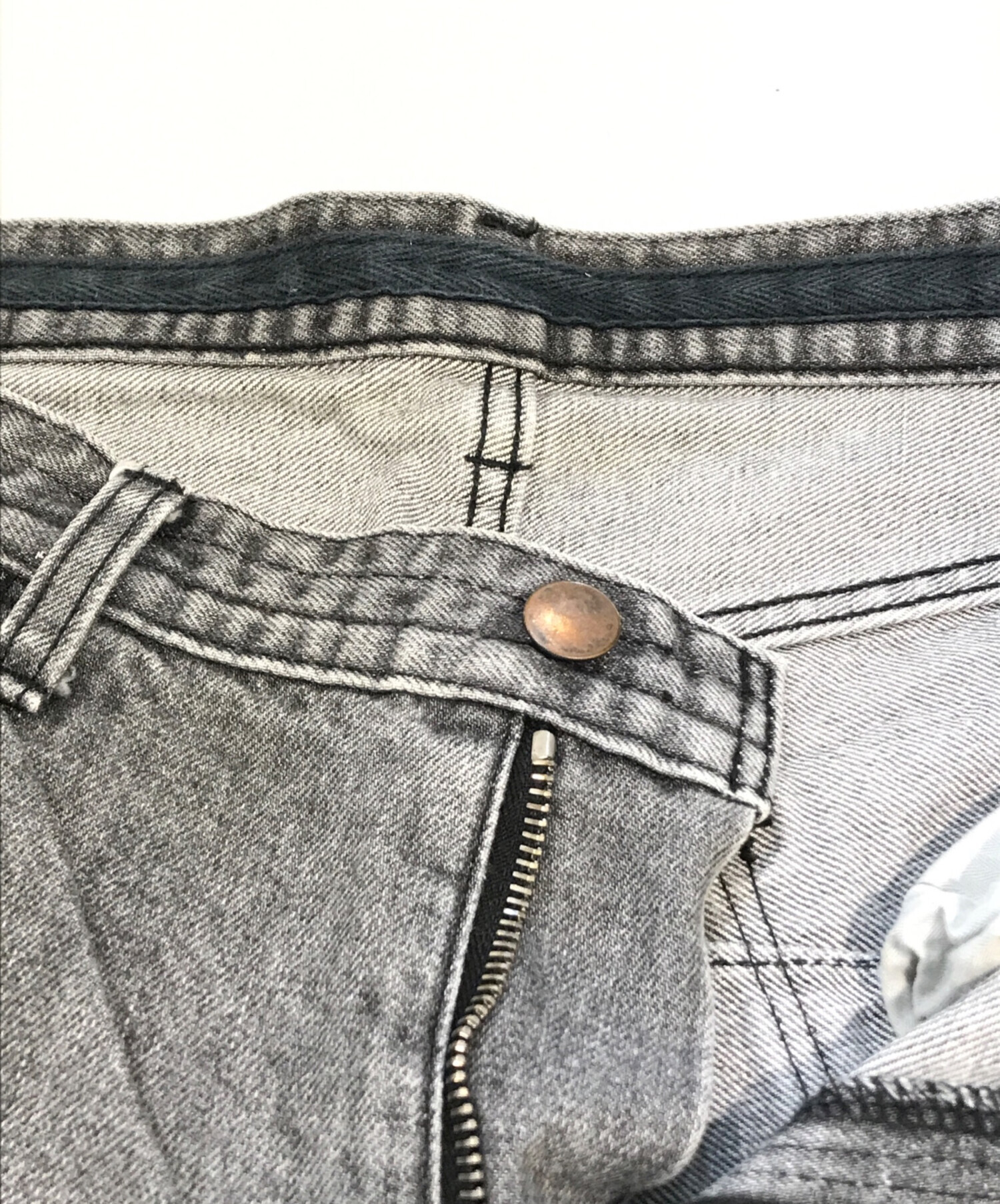 中古・古着通販】NUMBER (N)INE (ナンバーナイン) デニムパンツ グレー
