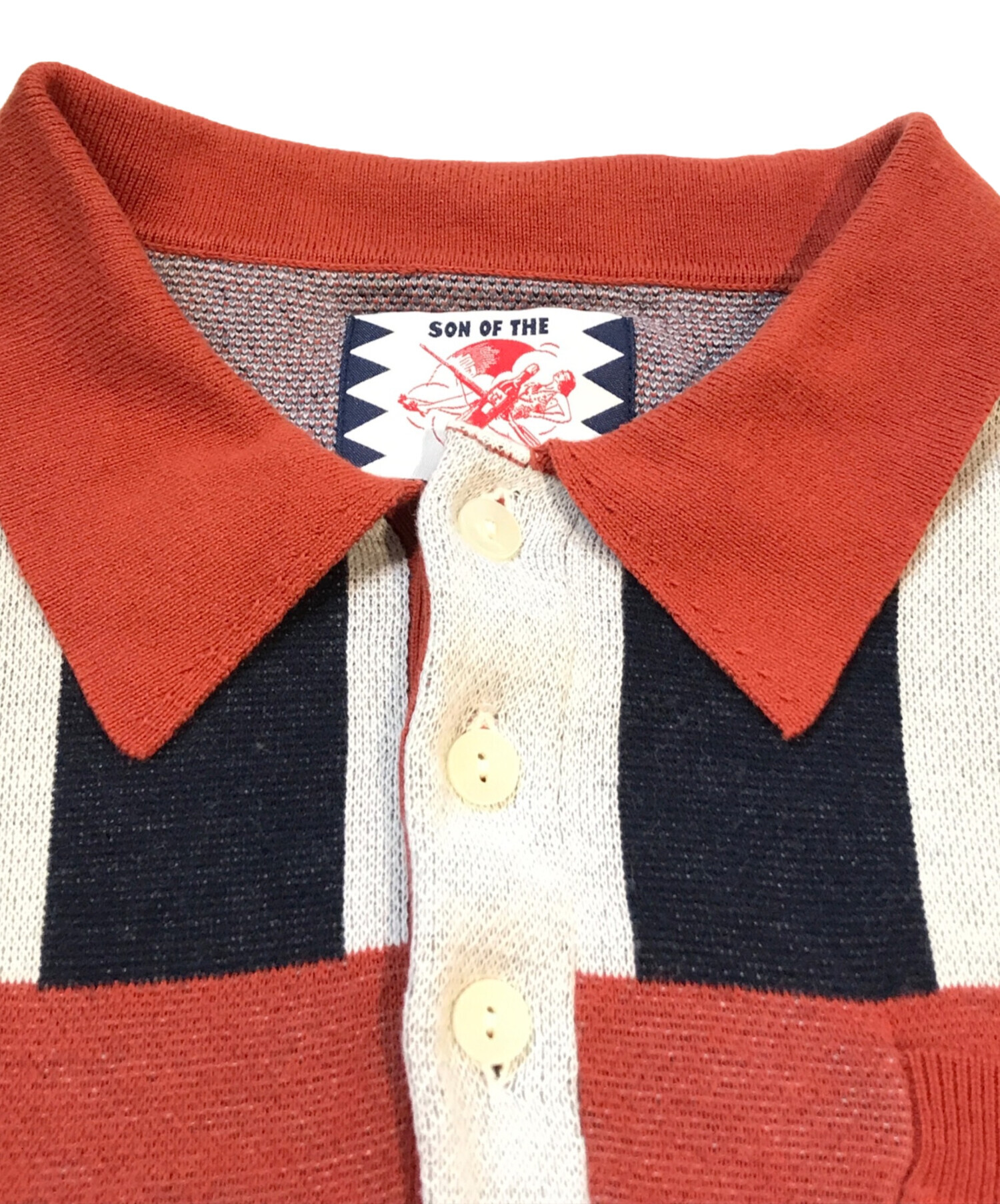 中古・古着通販】SON OF THE CHEESE (（サノバチーズ）) STRIPE KNIT