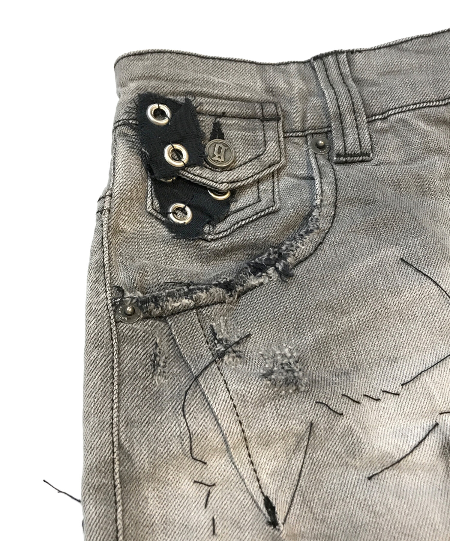 中古・古着通販】GALLIANO (ガリアーノ) ミニスカート ブラック サイズ 