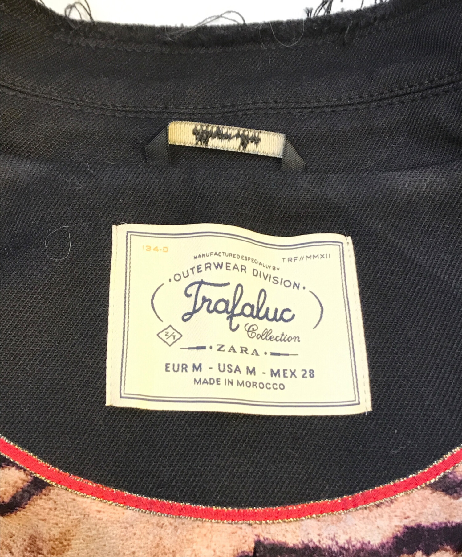 中古・古着通販】ZARA (ザラ) ナポレオンジャケット ブラック サイズ:M