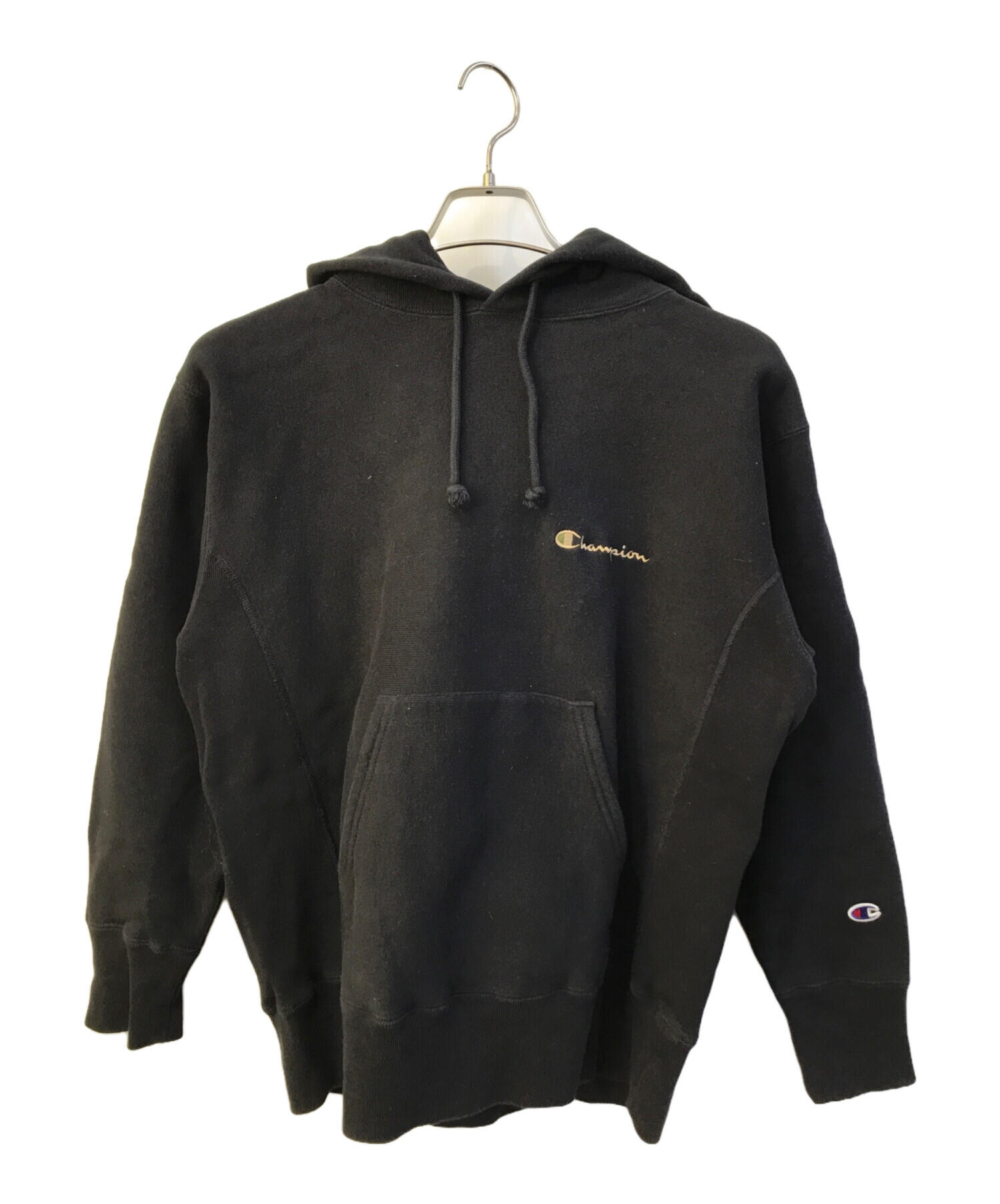 中古・古着通販】Champion (チャンピオン) パーカー ブラック サイズ:M 