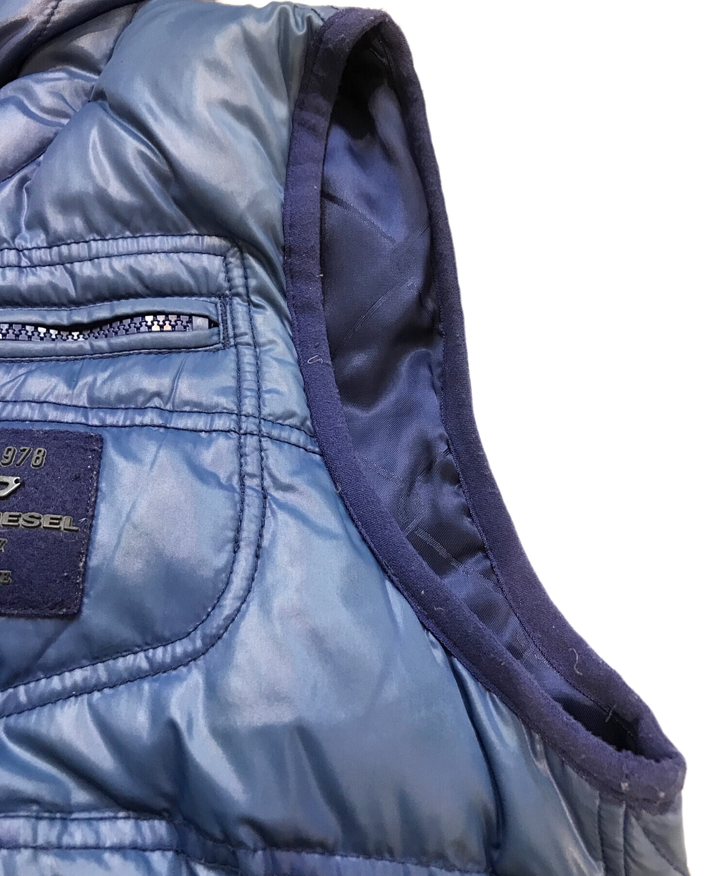 中古・古着通販】DIESEL (ディーゼル) ダウンベスト ブルー サイズ:S