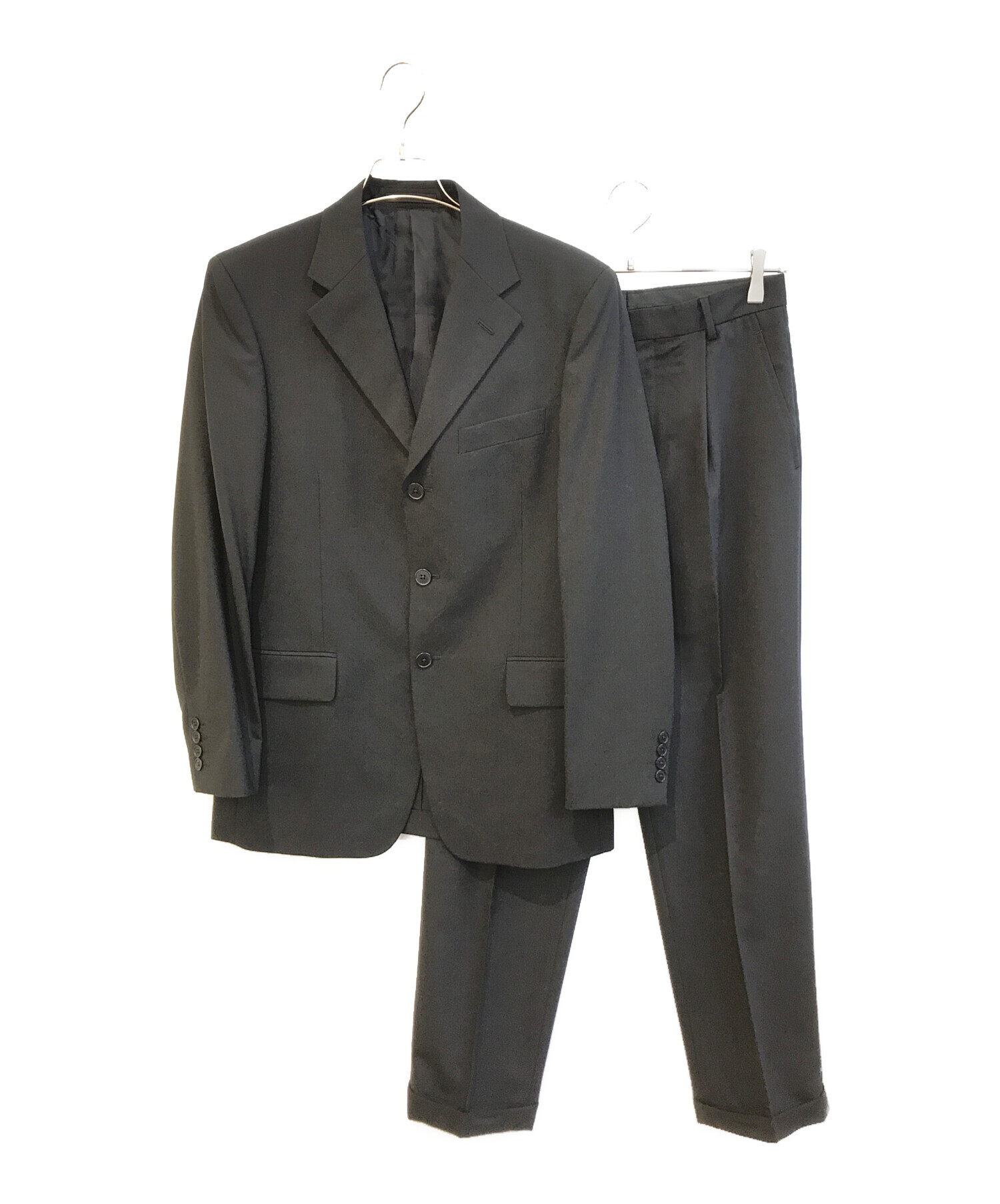 近年モデル/美品 カルバンクライン スーツ セットアップ Lサイズ ブラック 中古・古着通販】Calvin Klein (カルバンクライン) セットアップスーツ