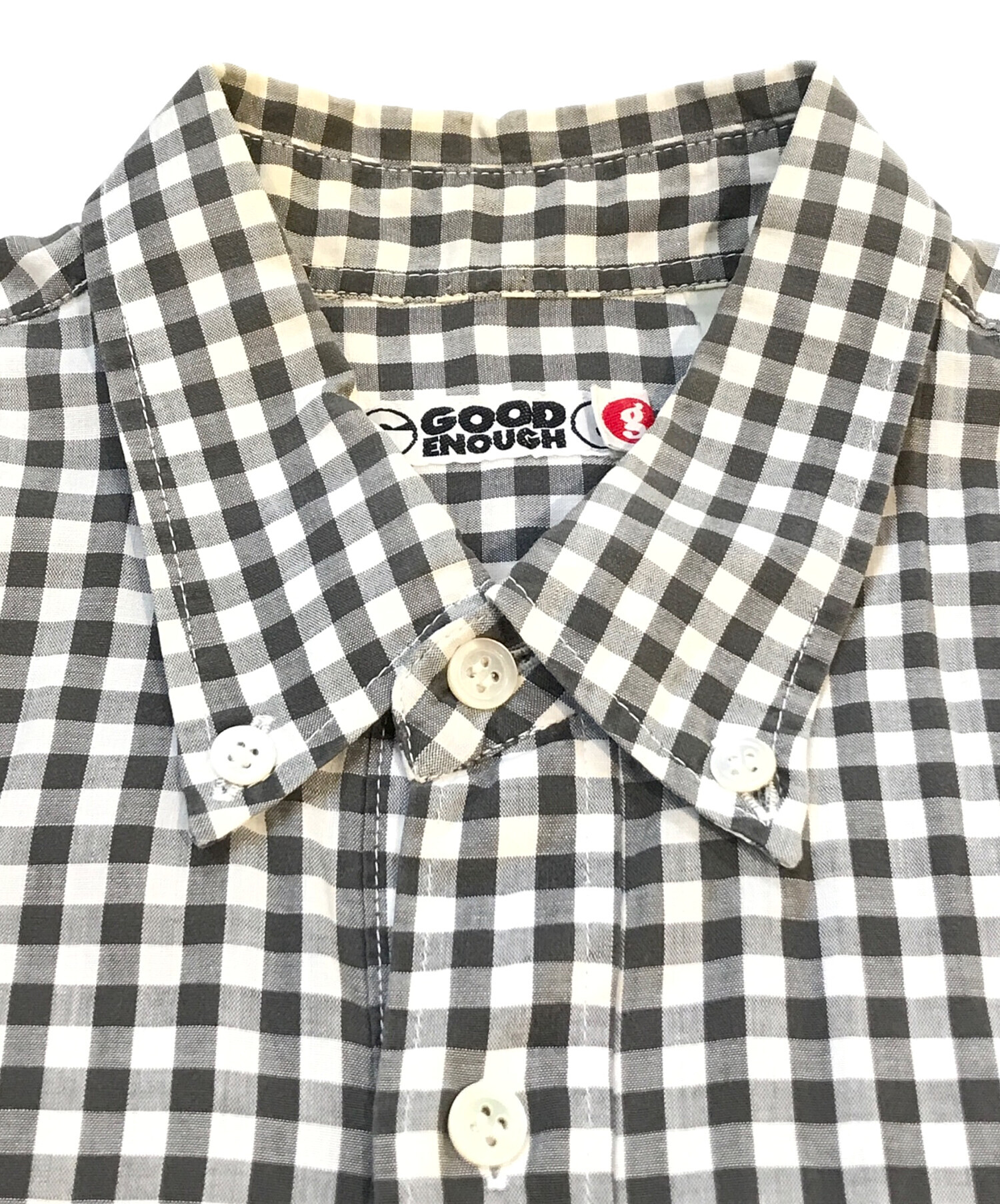 GOODENOUGH チェック ベア クレイジー グッドイナフ 中古・古着通販】GOODENOUGH (グッドイナフ) 90's背面ロゴギンガム