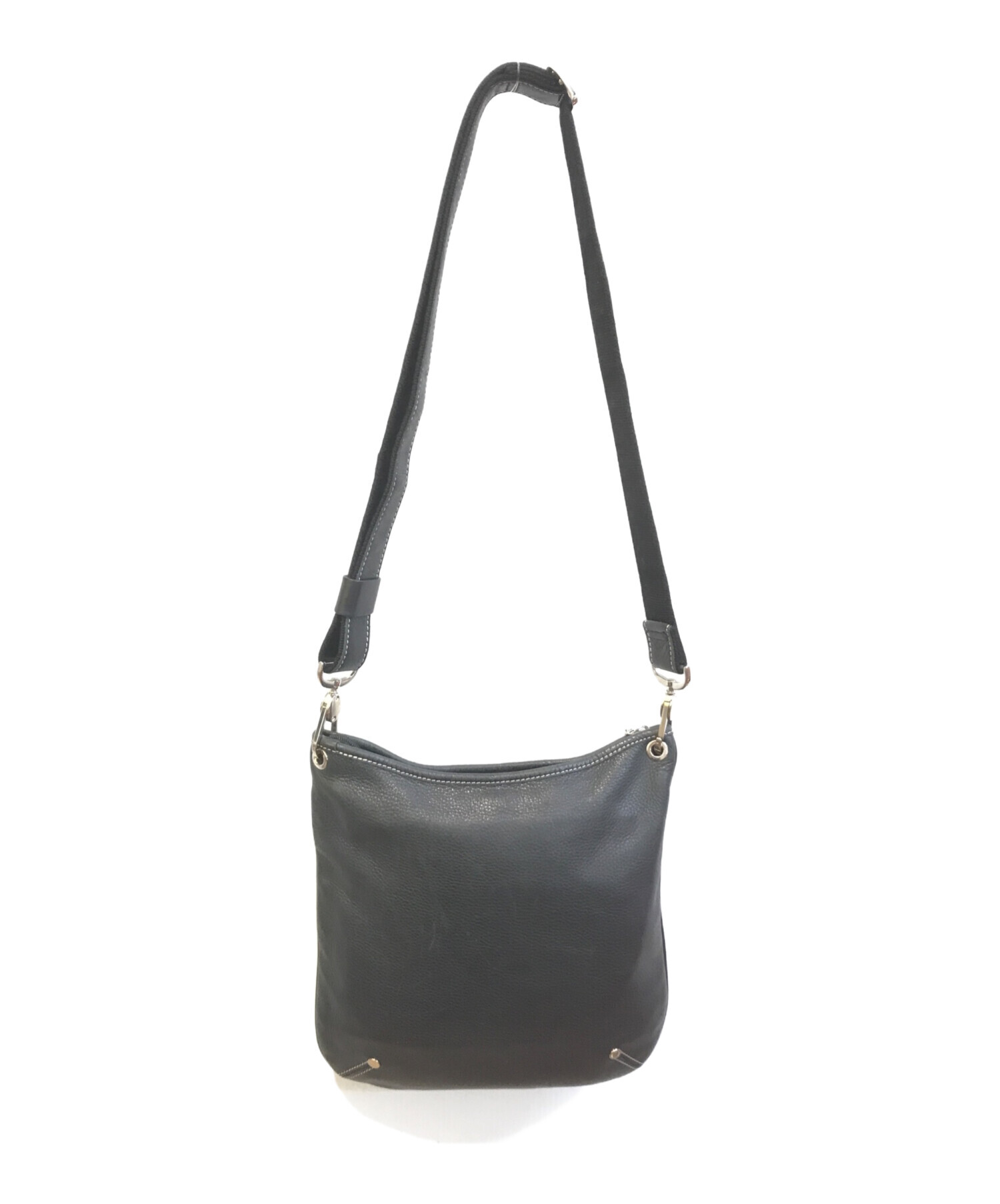 中古・古着通販】LONGCHAMP (ロンシャン) レザーショルダーバッグ 