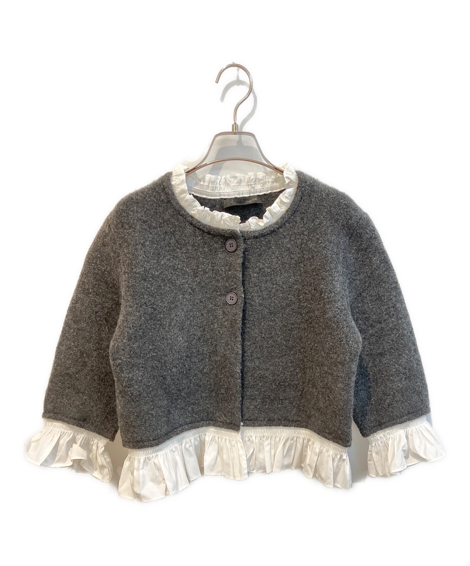 中古・古着通販】ZARA (ザラ) ポプリンコンビニットジャケット グレー