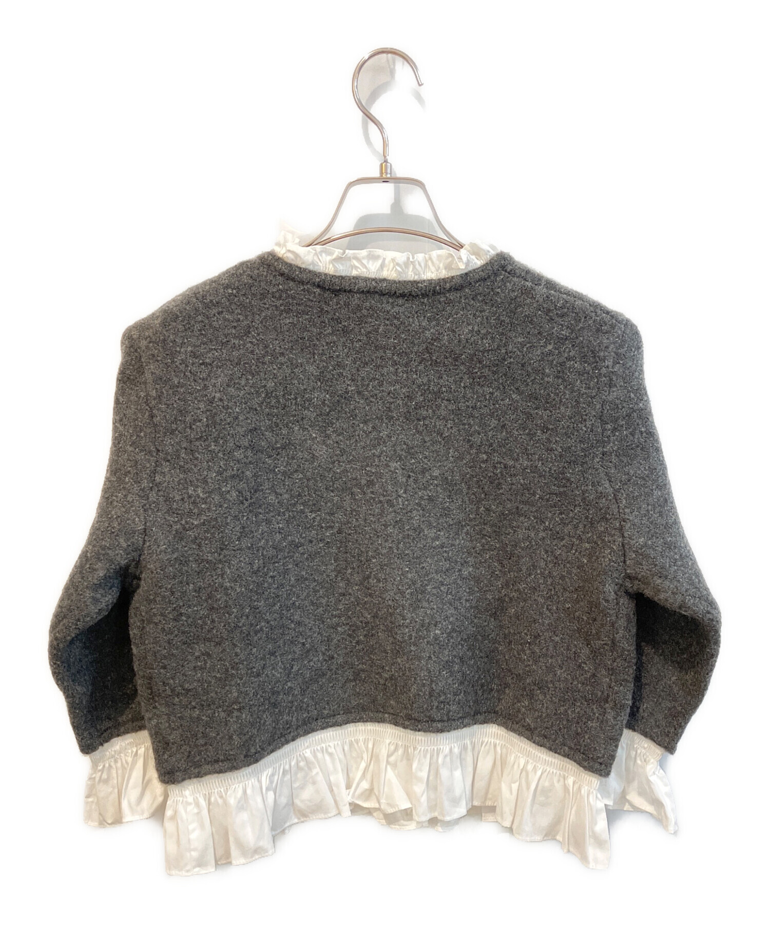 完売品　新品未使用　Zara ポプリンコンビニットジャケット 中古・古着通販】ZARA (ザラ) ポプリンコンビニットジャケット グレー