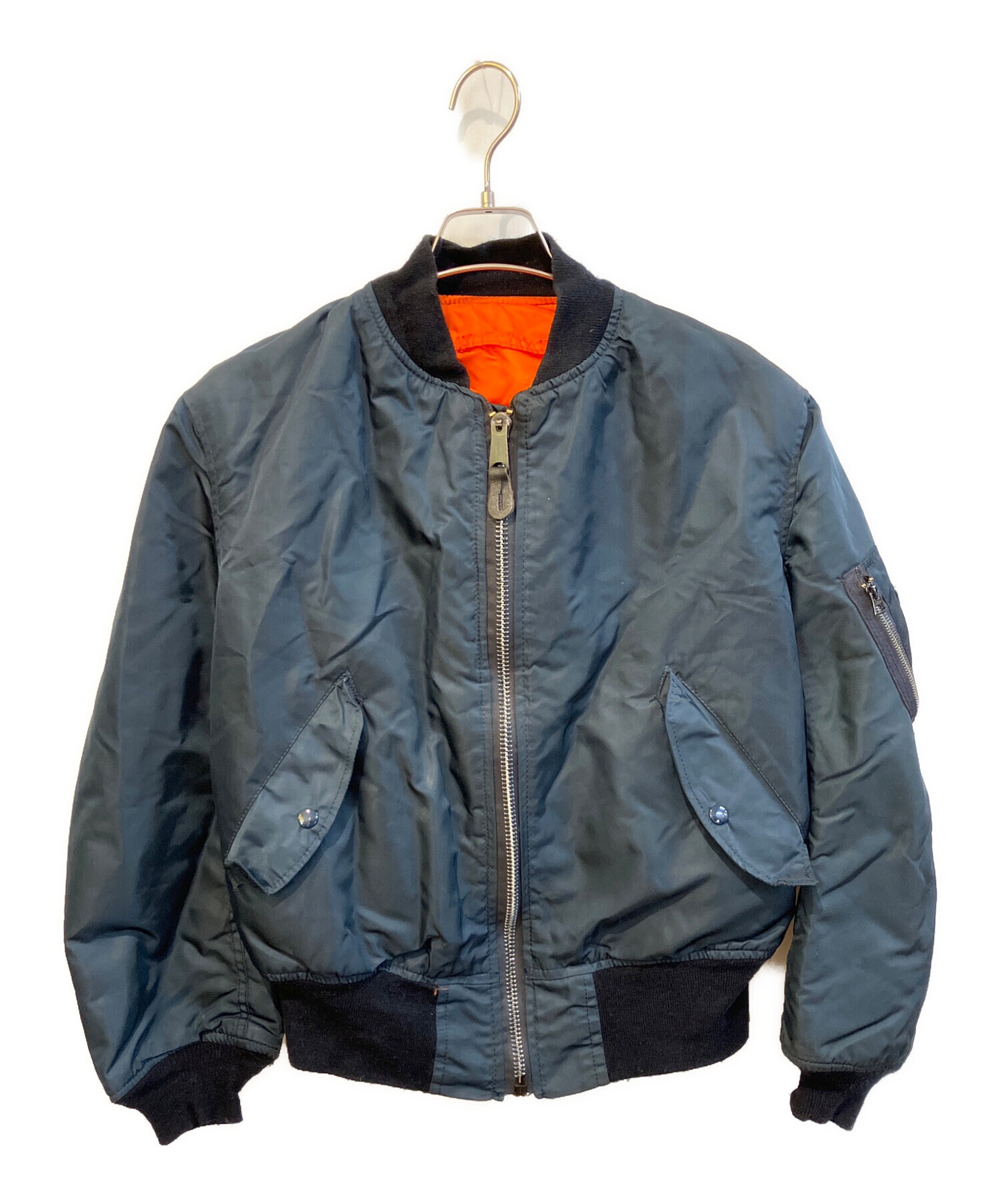 中古・古着通販】ALPHA (アルファ) MA-1ジャケット ネイビー サイズ
