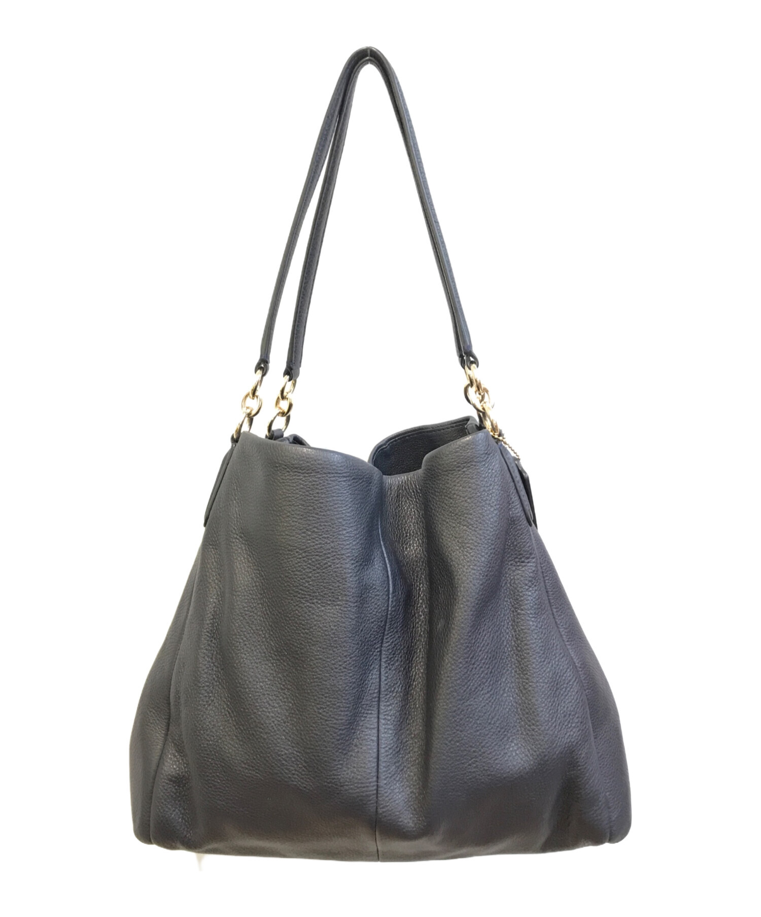 コーチ　ショルダーバッグ　フィービー　レザー　黒　チャーム　F35723 COACH（コーチ） F35723 ラグジュアリー ペブルド レザー フィービー