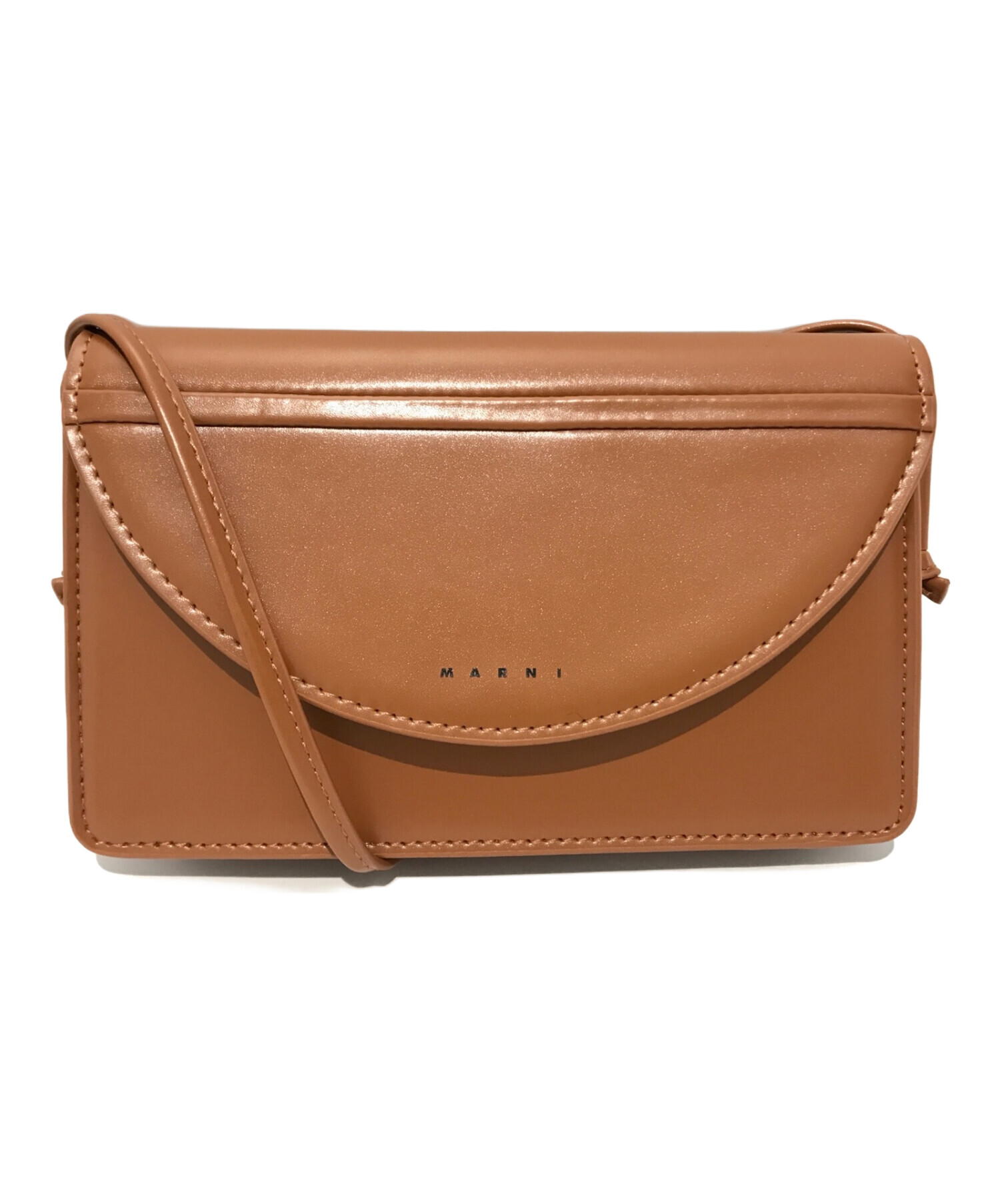 MARNI マルニ ショルダーバッグ  茶 【古着】【中古】【送料無料】 中古・古着通販】MARNI (マルニ) チェーンショルダーバッグ ブラウン