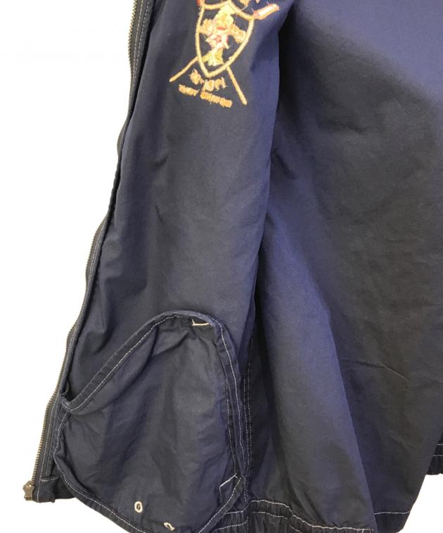 【極美品】ラルフローレン ネイビー ジッパージャケット ロゴ刺繍付き 中古・古着通販】POLO RALPH LAUREN (ポロ・ラルフローレン) 刺繍ロゴ