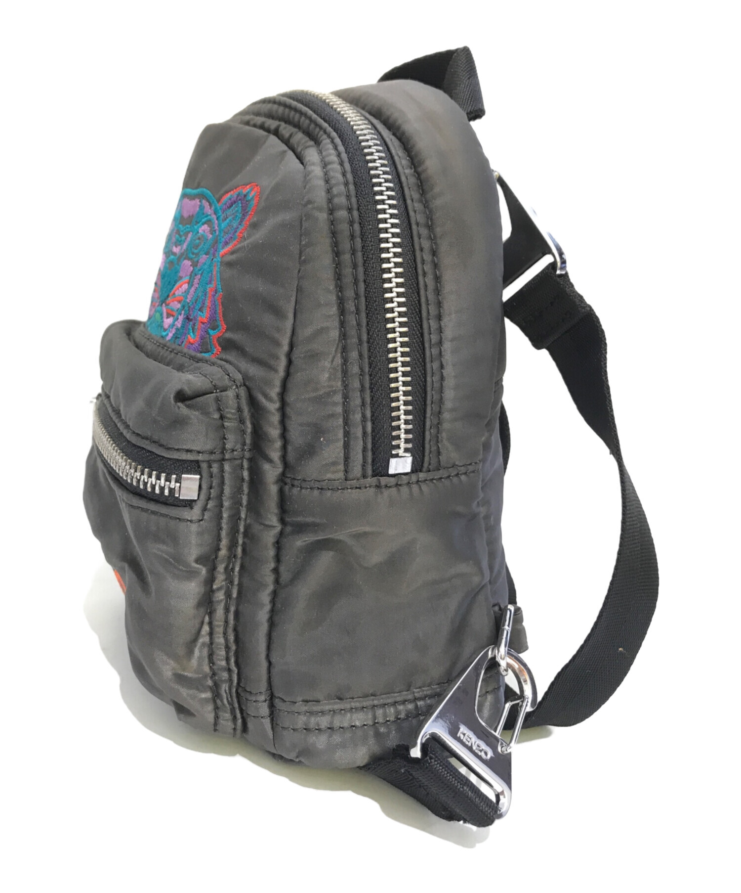 KENZO タイガーバックパック グレー 中古・古着通販】KENZO (ケンゾー) タイガーミニリュック ブラック