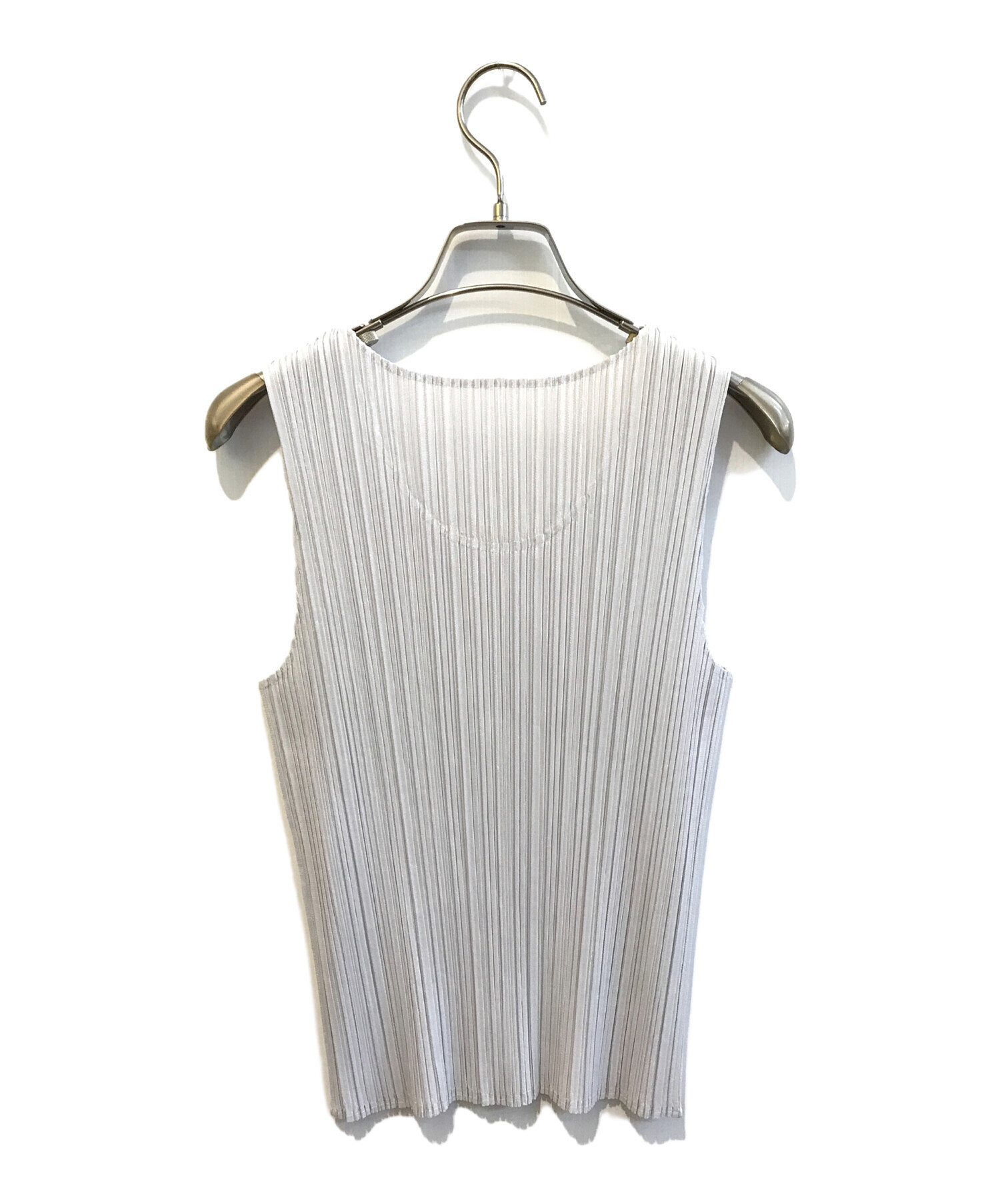 PLEATS PLEASE 白 ノースリーブ プリーツシャツ トップス 中古・古着通販】PLEATS PLEASE (プリーツプリーズ) プリーツ