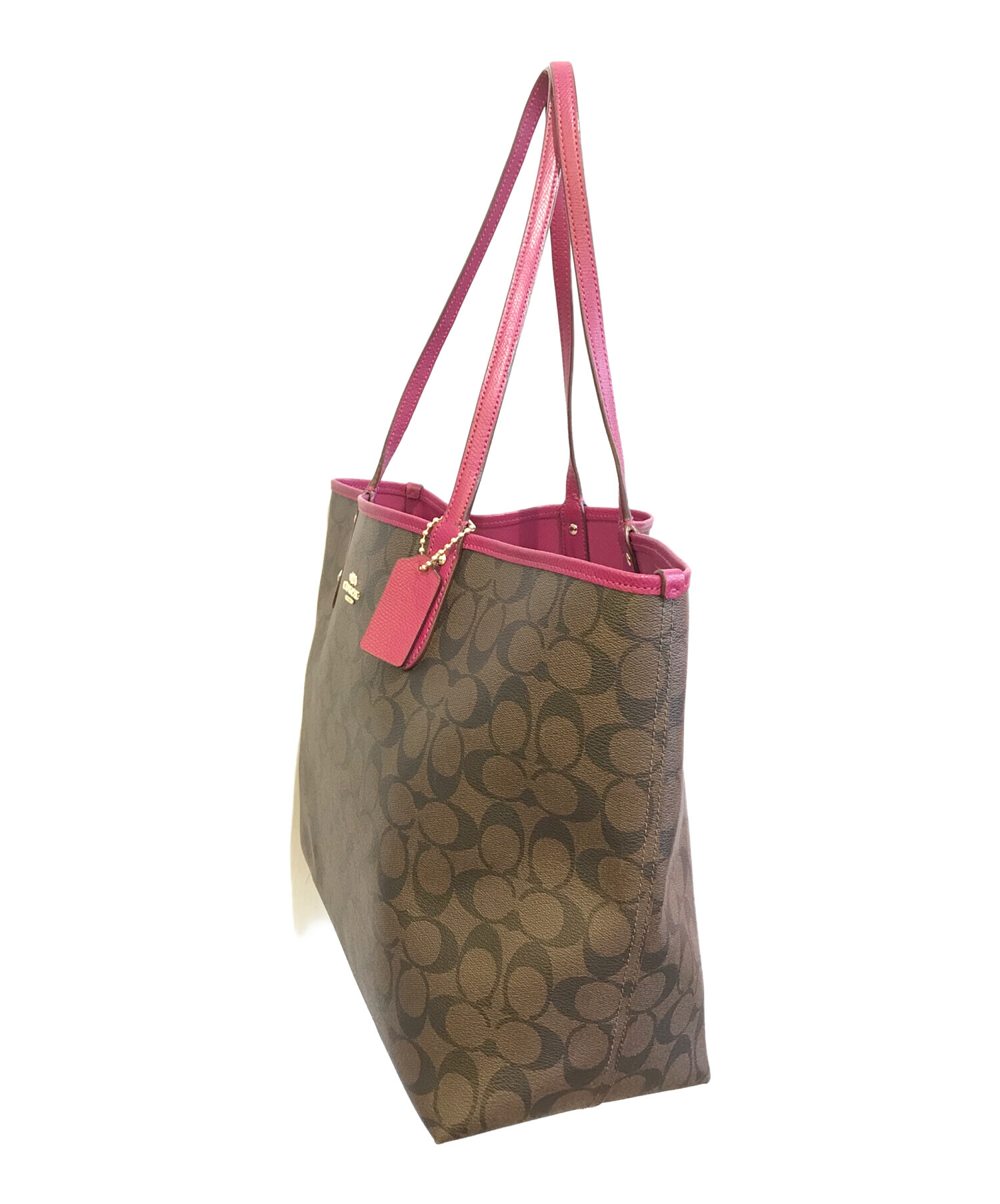 中古・古着通販】COACH (コーチ) リバーシブルトートバッグ ブラウン
