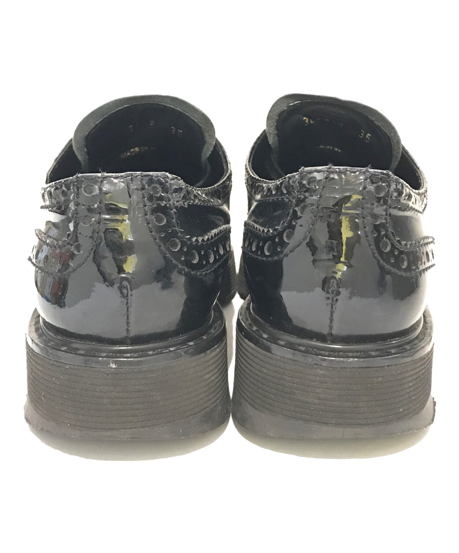 中古・古着通販】PRADA (プラダ) エナメルウィングチップシューズ