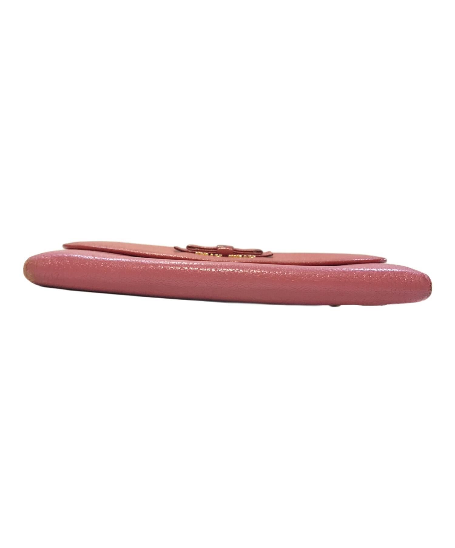 中古・古着通販】MIU MIU (ミュウミュウ) リボン長財布 レッド