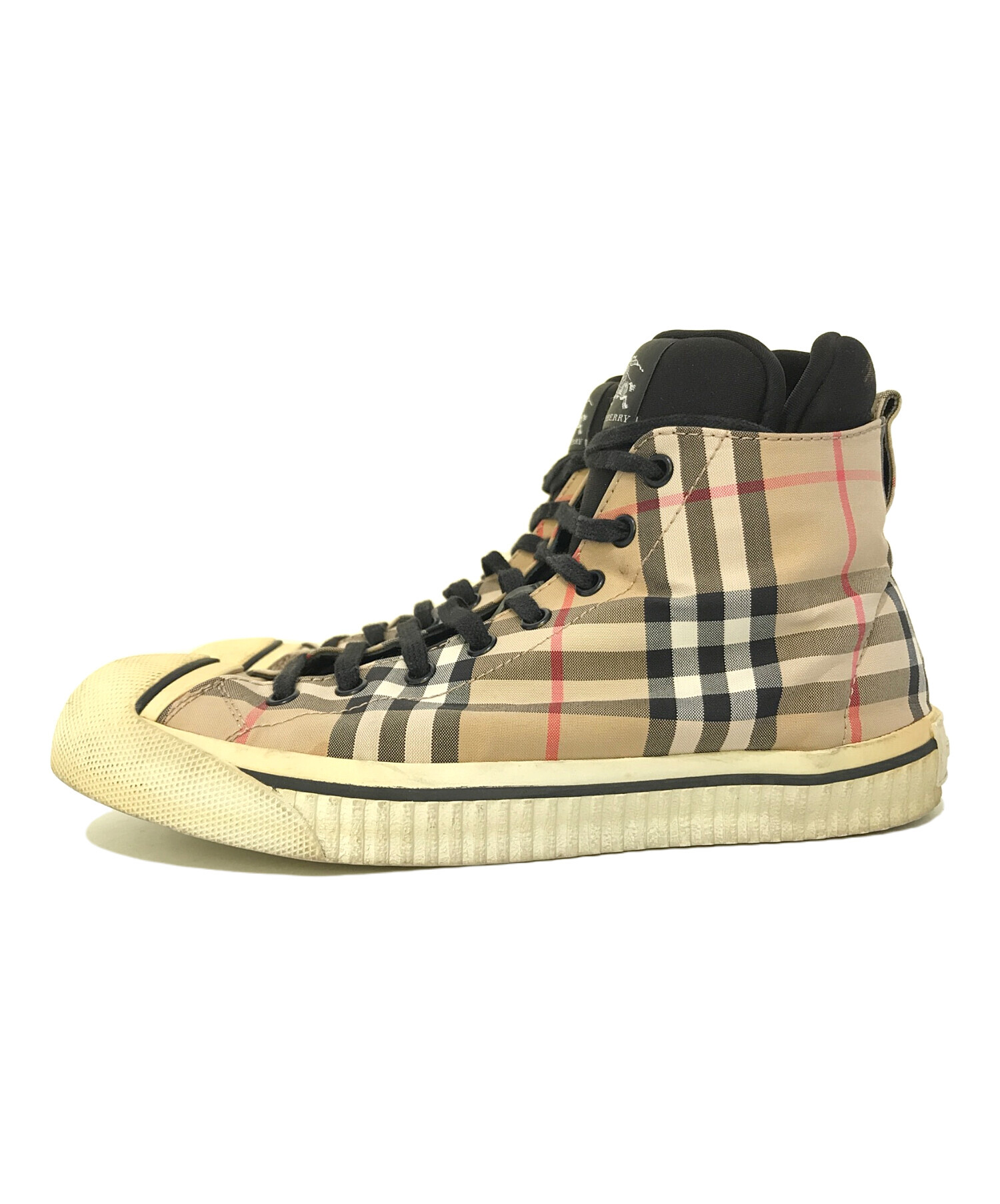 中古・古着通販】BURBERRY (バーバリー) ノバチェックハイカット