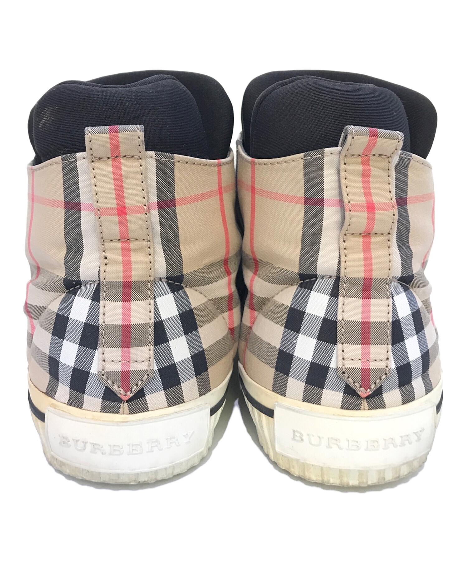中古・古着通販】BURBERRY (バーバリー) ノバチェックハイカット