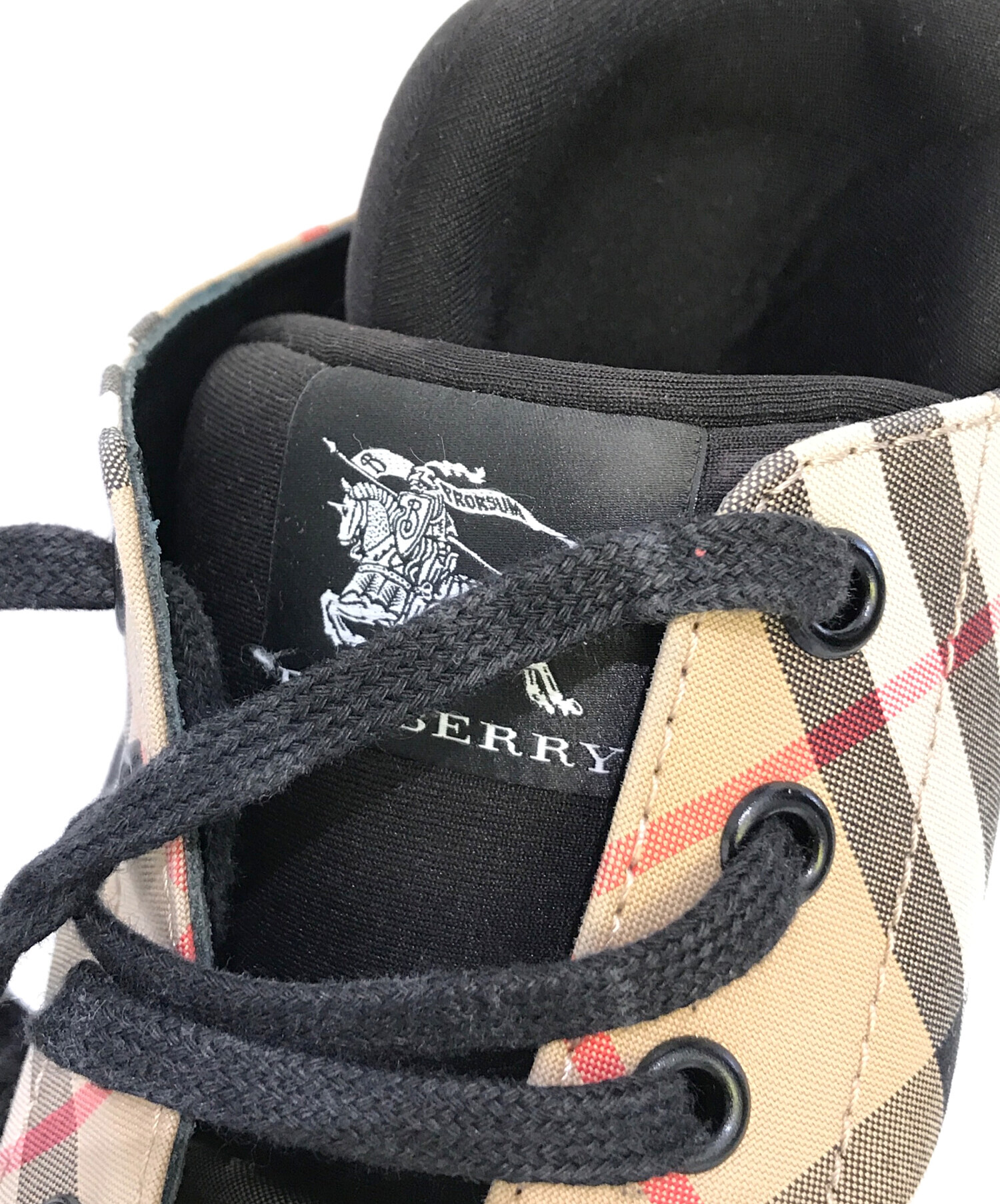 中古・古着通販】BURBERRY (バーバリー) ノバチェックハイカット