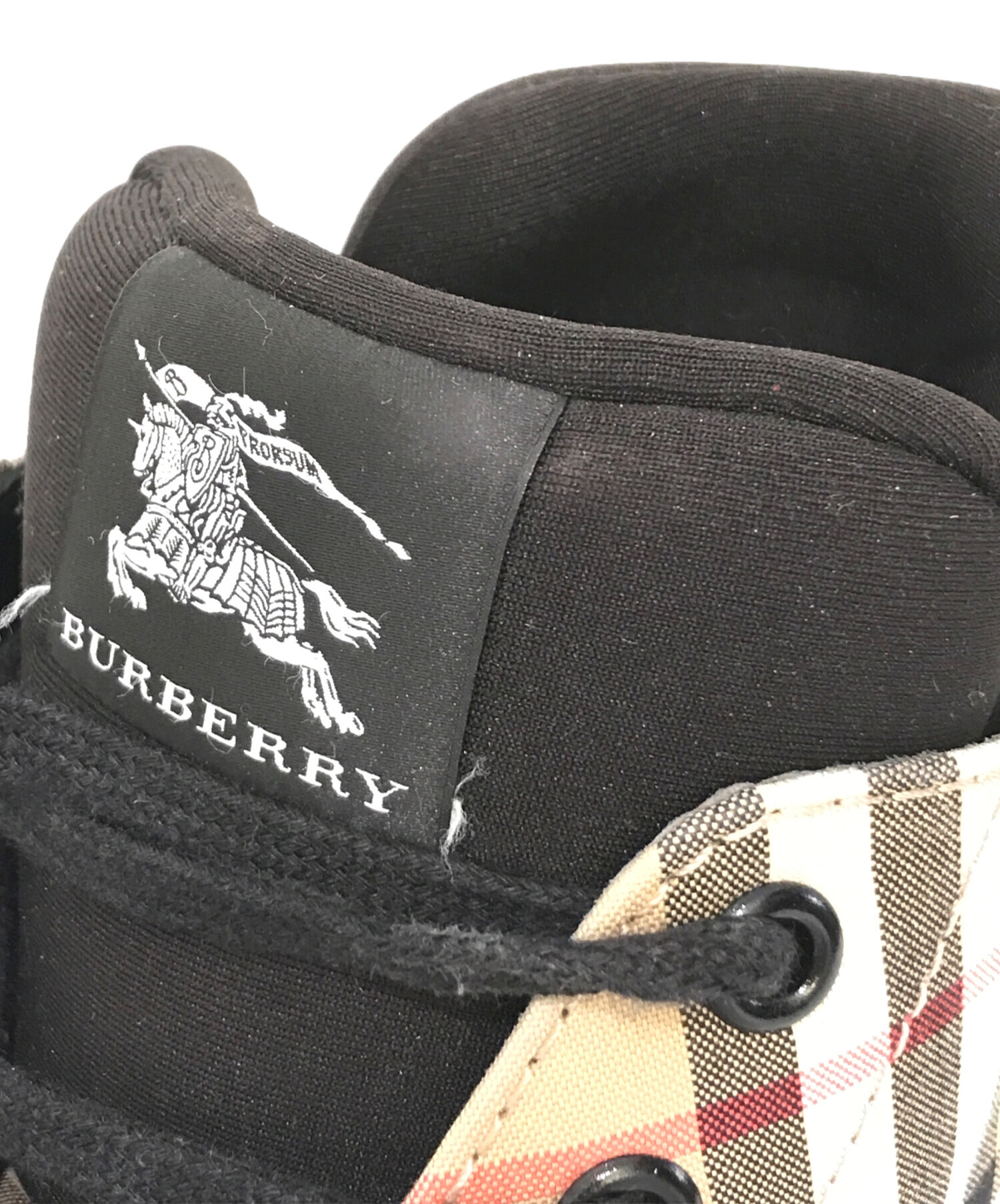 中古・古着通販】BURBERRY (バーバリー) ノバチェックハイカット