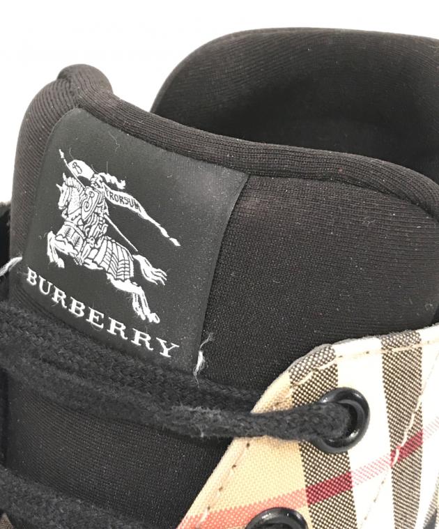 中古・古着通販】BURBERRY (バーバリー) ノバチェックハイカット
