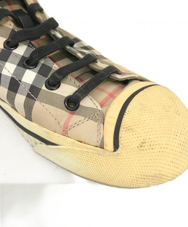 中古・古着通販】BURBERRY (バーバリー) ノバチェックハイカット