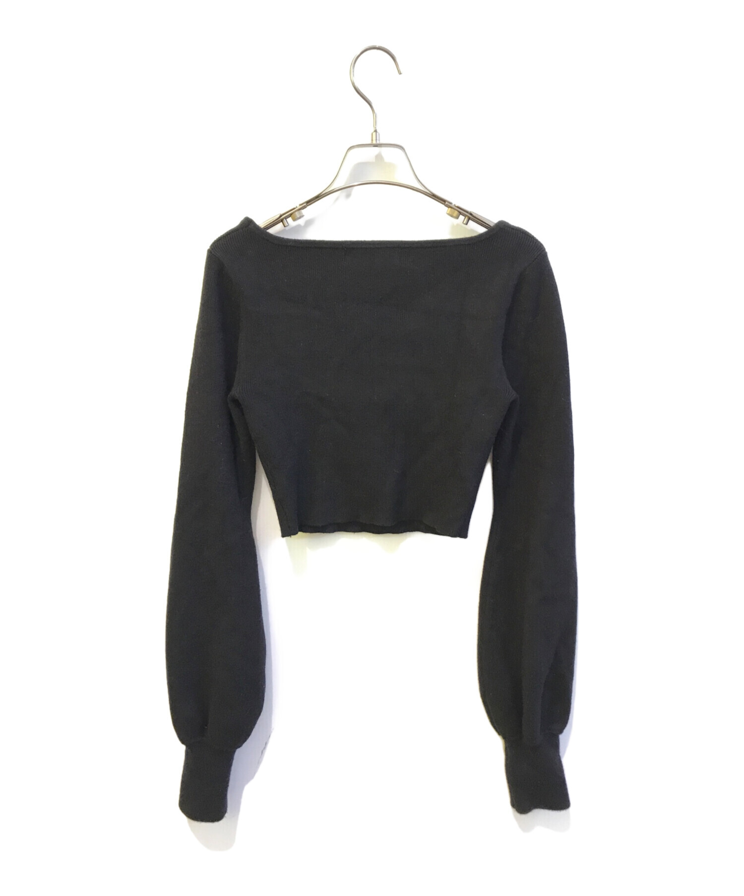 中古・古着通販】and mary (アンドマリー) Mew frill tops ブラック