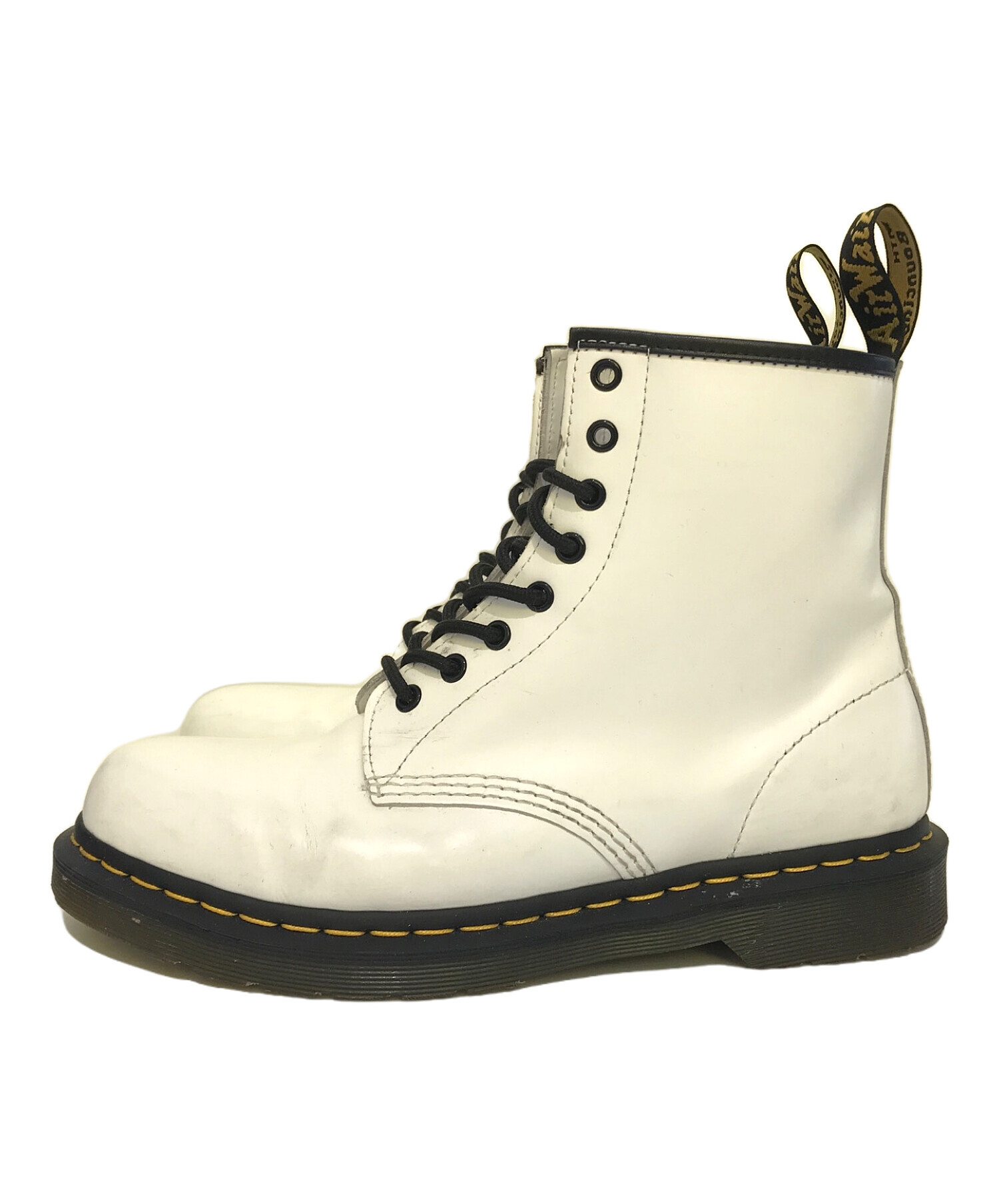 ドクターマーチン 8ホールブーツ 11822 ホワイトレザー UK8 中古・古着通販】Dr.Martens (ドクターマーチン) 8ホールブーツ 11822
