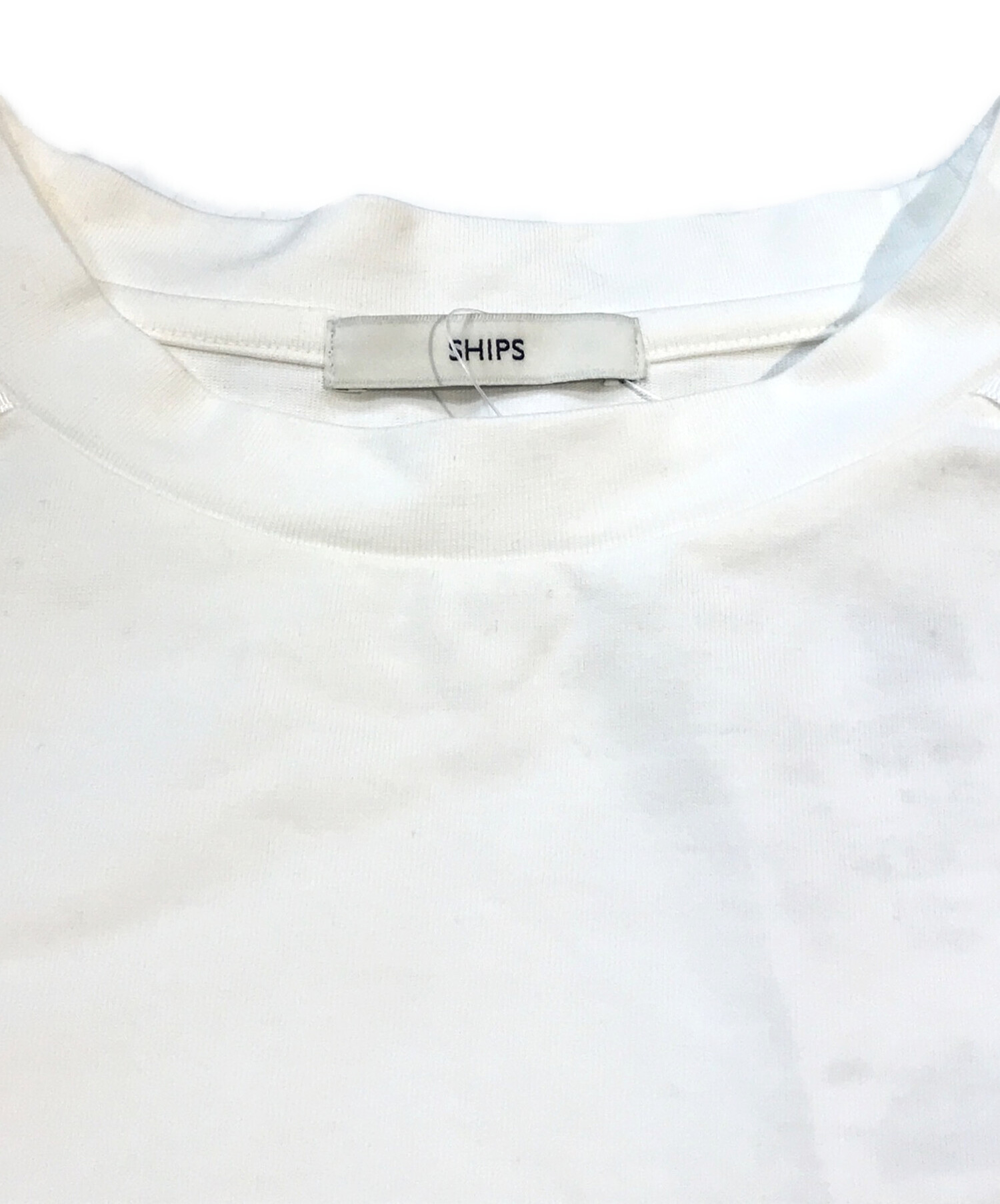 中古・古着通販】SHIPS (シップス) レースコンビカットソー ホワイト 