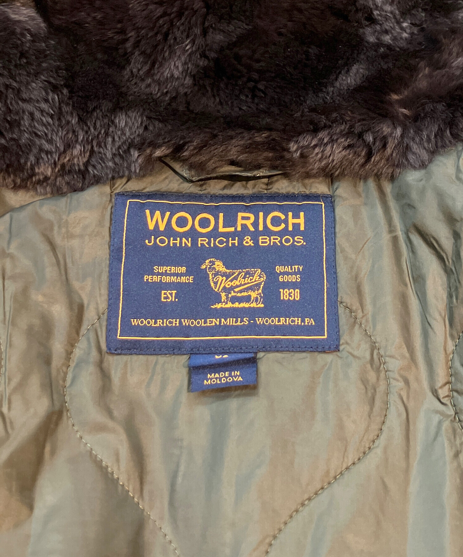 中古・古着通販】WOOLRICH (ウールリッチ) ラビットファー中綿モッズ