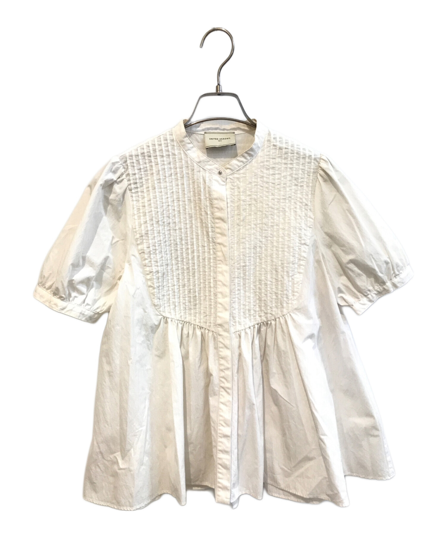 UNITED ARROWS ピンタックショートスリーブブラウス　美品 中古・古着通販】UNITED ARROWS (ユナイテッドアローズ) ピンタック