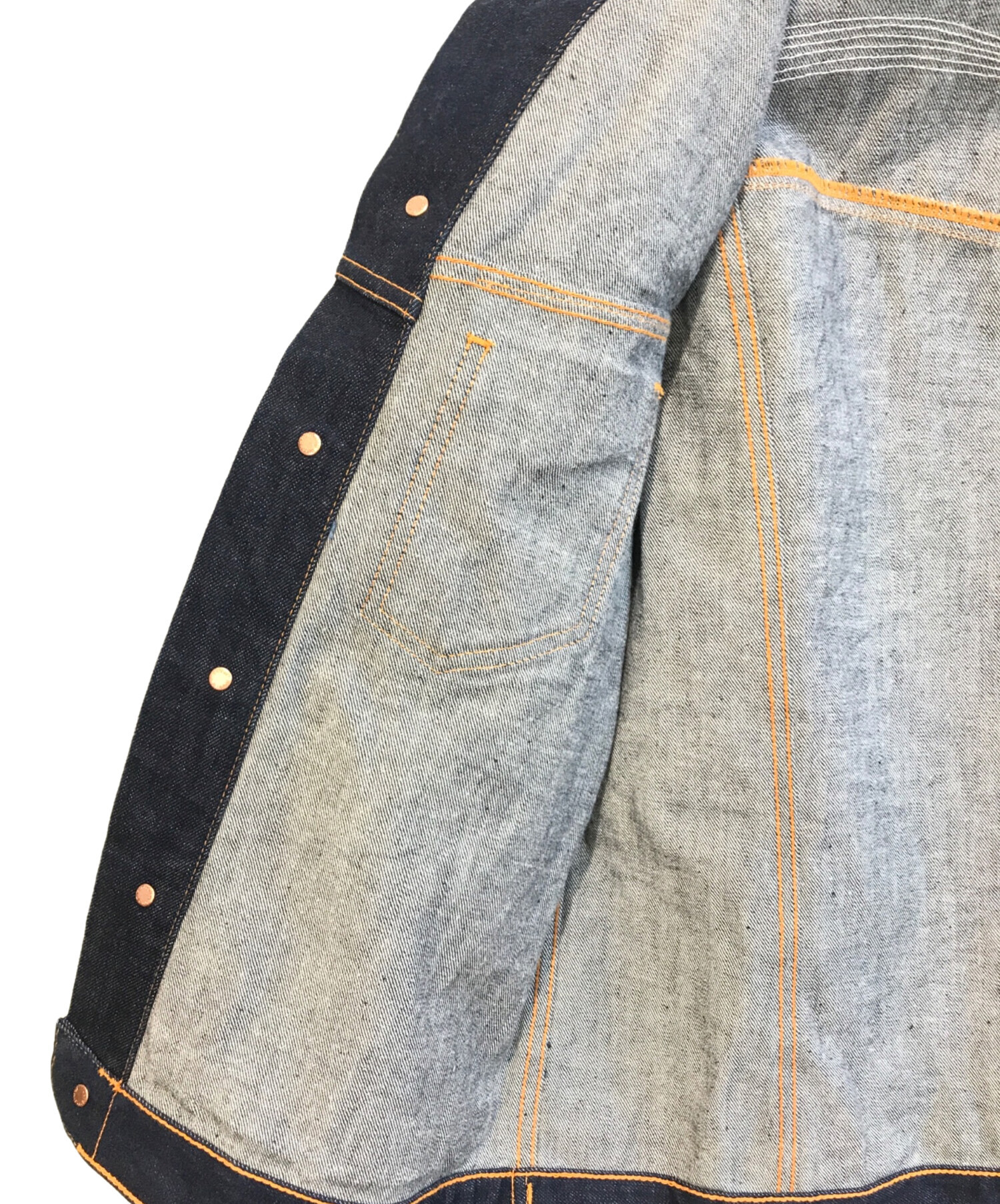 【タグ無】ヌーディージーンズ　Gジャン　サイズ:S 中古・古着通販】NUDIE JEANS (ヌーディー・ジーンズ) デニム