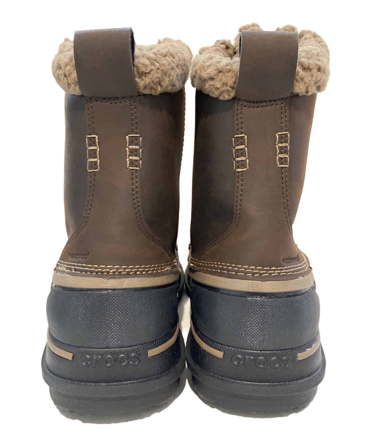 中古・古着通販】crocs (クロックス) ブーツ ブラウン サイズ:26 未