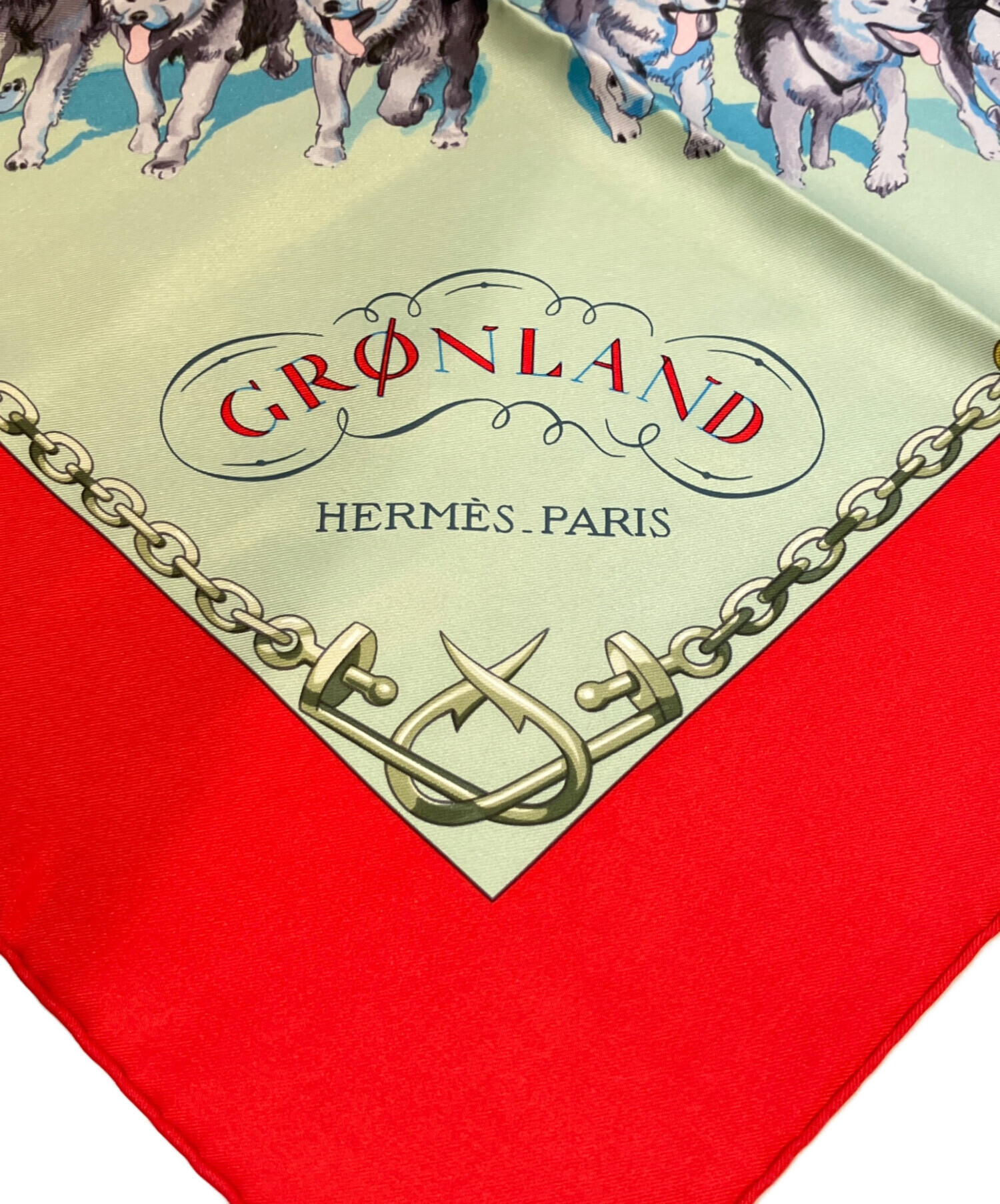 中古・古着通販】HERMES (エルメス) GRONLANDシルクスカーフ カレ90