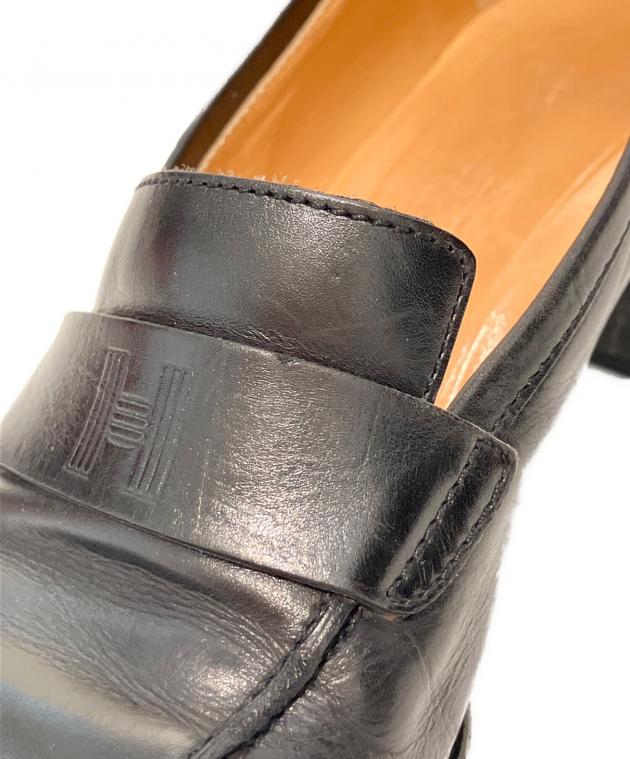 中古・古着通販】HERMES (エルメス) スクエアトゥヒールローファー