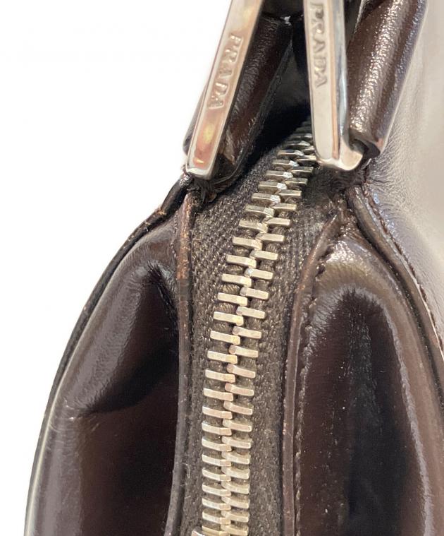 Ｓ*Ａ様 美品‼️✨【PRADA 】プラダ ダークブラウン アルパカ100%素材 中古・古着通販】PRADA (プラダ) セミショルダーバッグ ブラウン