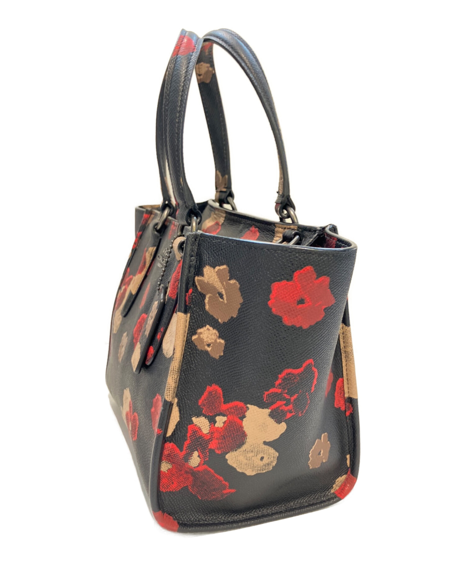中古・古着通販】COACH (コーチ) フラワープリントレザーバッグ 33856