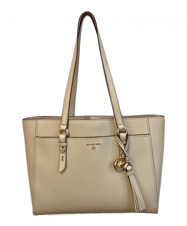 タグ付き新品MICHAEL KORS ベージュ トートバッグ 中古・古着通販】MICHAEL KORS (マイケルコース) トートバッグ