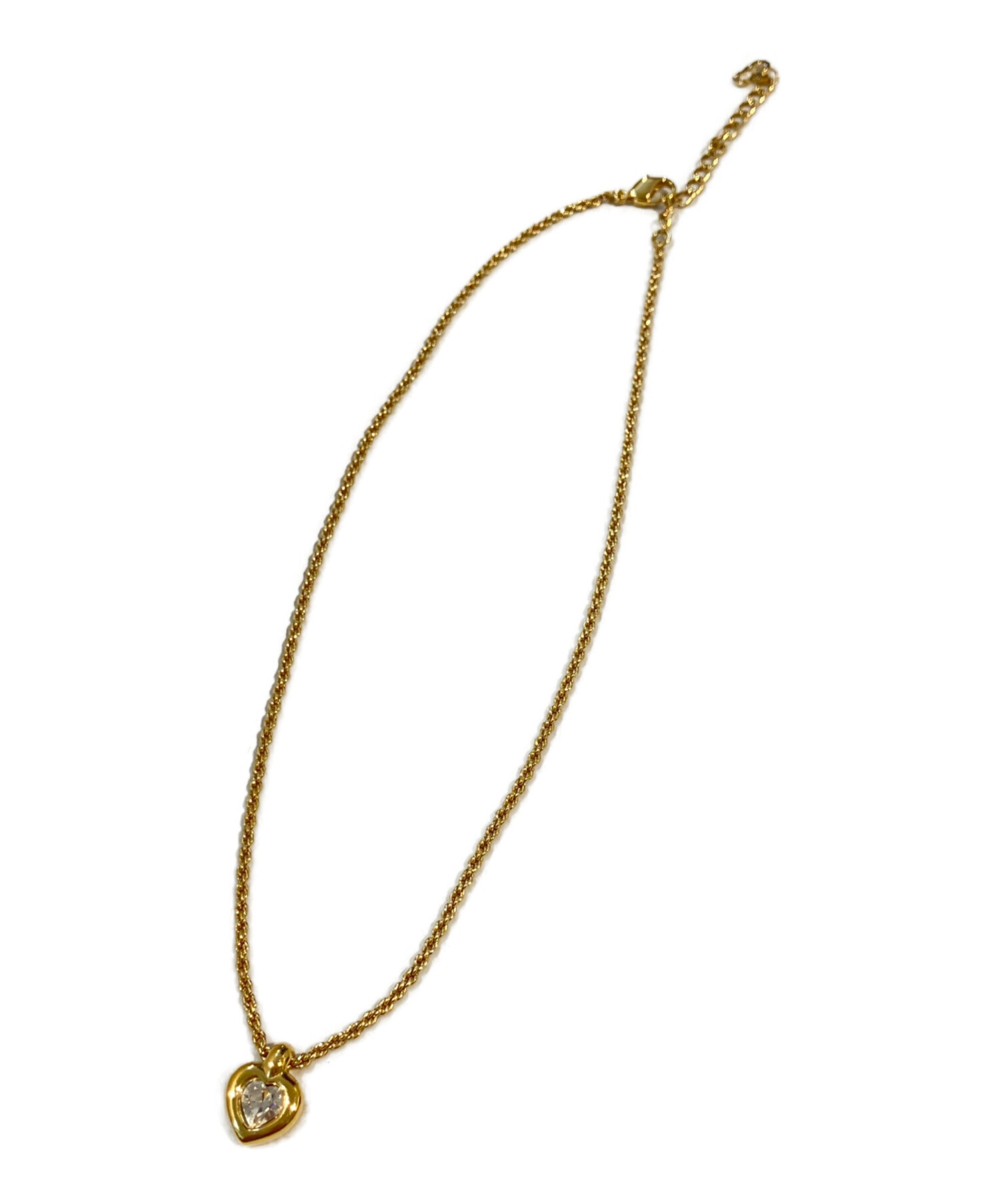 Christian Dior ディオール ネックレス ゴールド ツイスト ハート 中古・古着通販】Christian Dior (クリスチャン ディオール) ハート