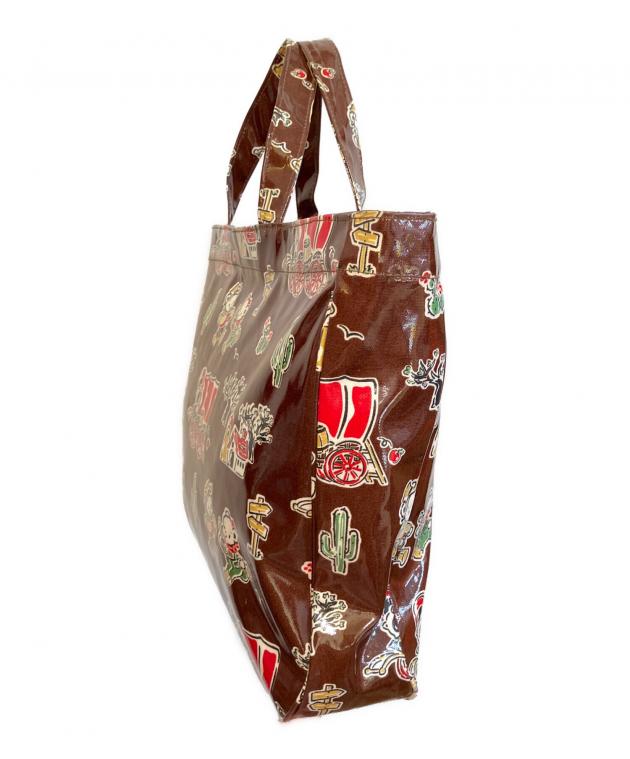 現行品　ファミリア　トートバッグ　ブラウン 中古・古着通販】familiar (ファミリア) ビニールトートバッグ