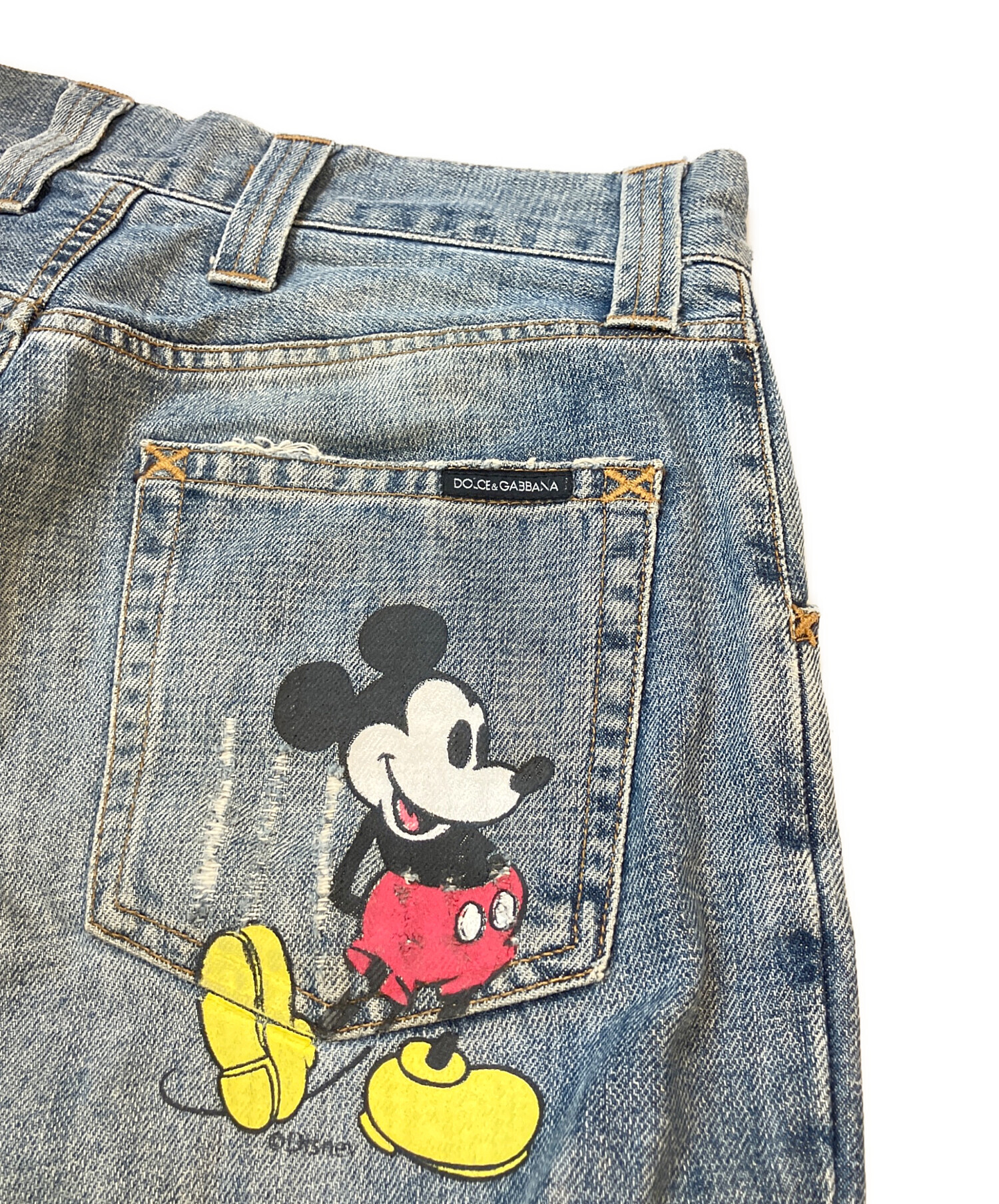 DOLCE＆GABBANA ドルチェ＆ガッバーナ ミッキー デニムパンツ 44 中古・古着通販】DOLCE & GABBANA (ドルチェ＆ガッバーナ) ミッキー