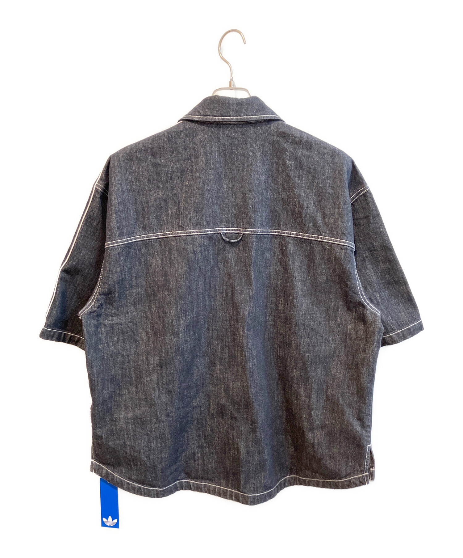 中古・古着通販】adidas (アディダス) デニム半袖ワーク シャツ