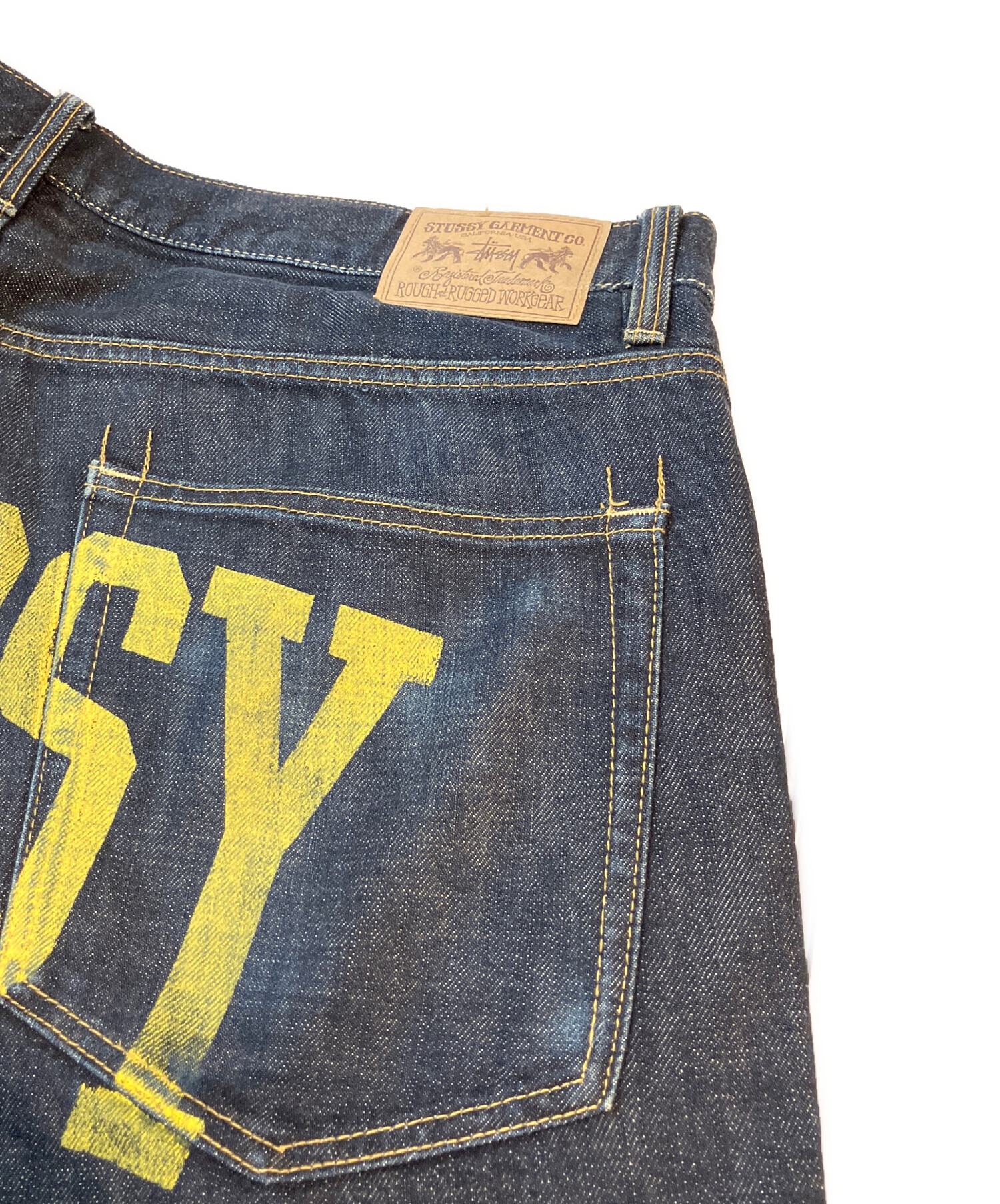 中古・古着通販】stussy (ステューシー) バックプリントデニムパンツ
