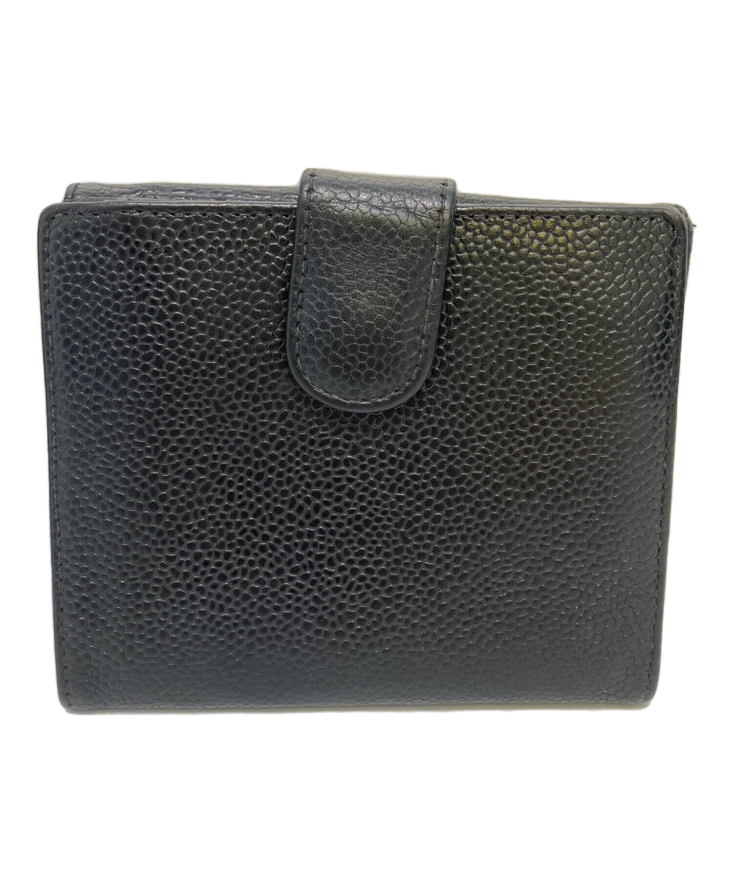 中古・古着通販】CHANEL (シャネル) 2つ折り財布 ブラック｜ブランド