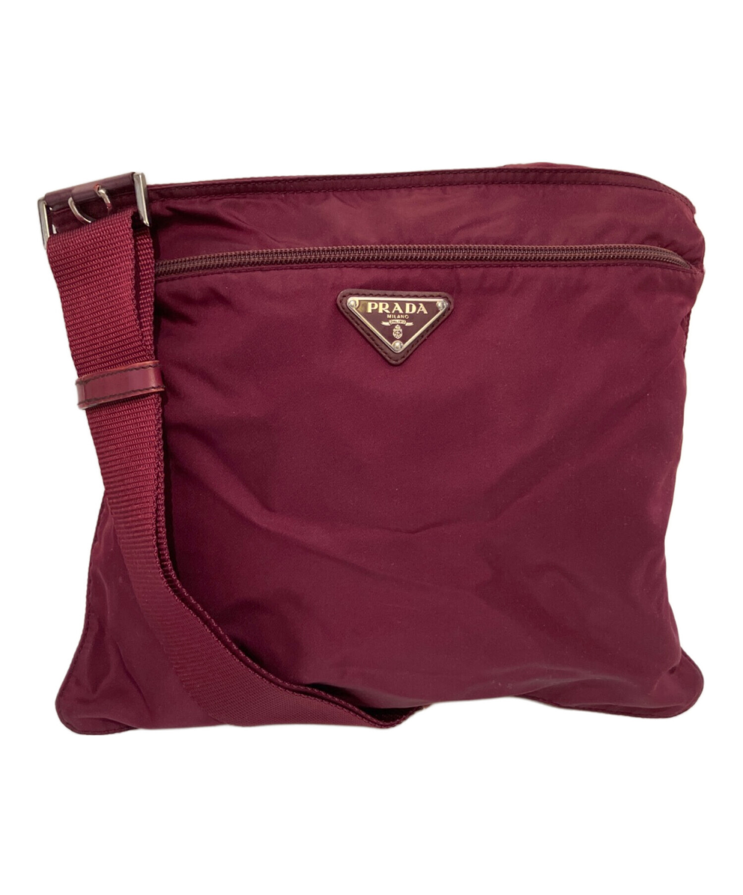中古・古着通販】PRADA (プラダ) ショルダーバッグ ボルドー｜ブランド