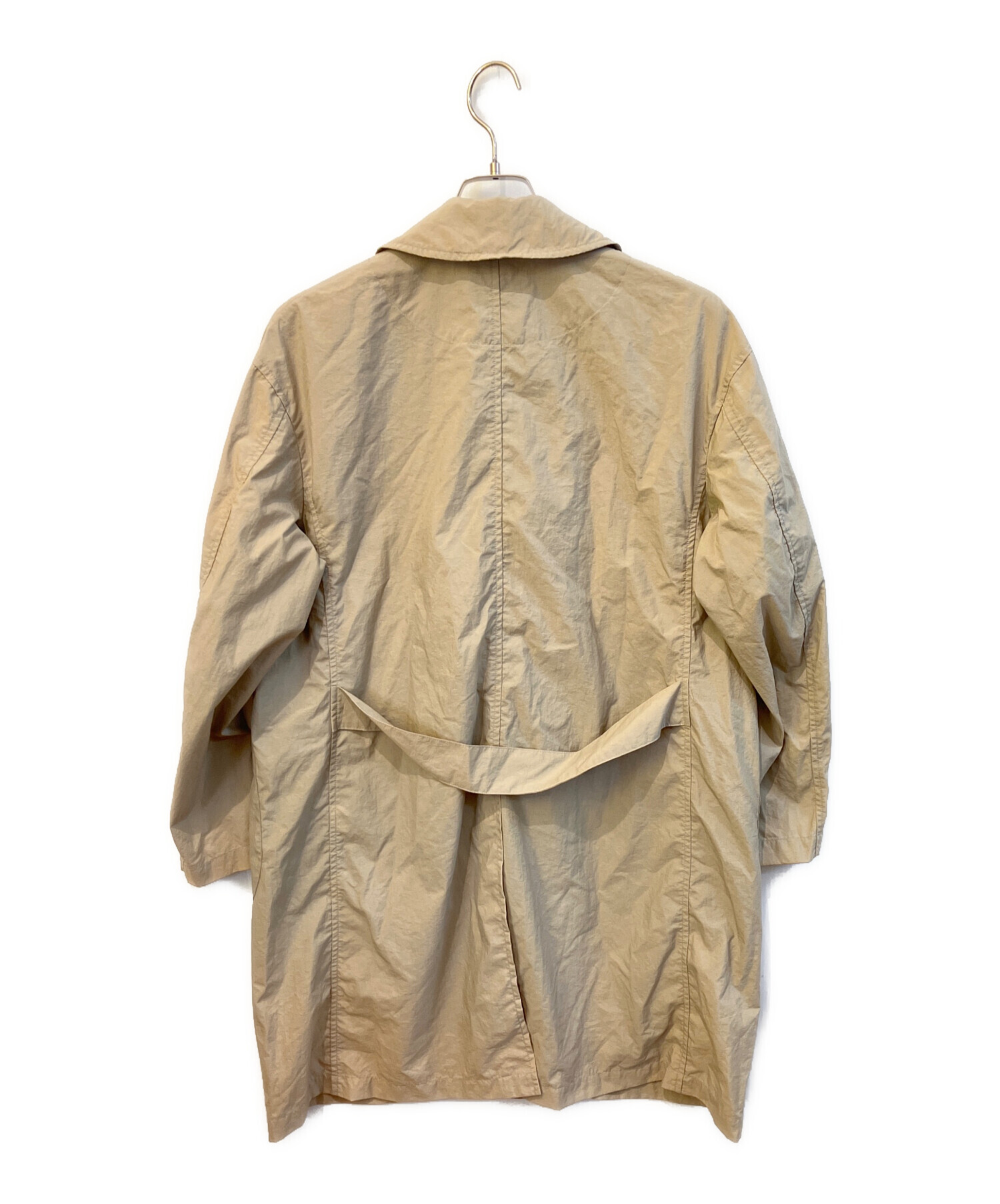 DANTON ベージュ ステンカラーコート 36 中古・古着通販】DANTON (ダントン) ナイロンステンカラーコート